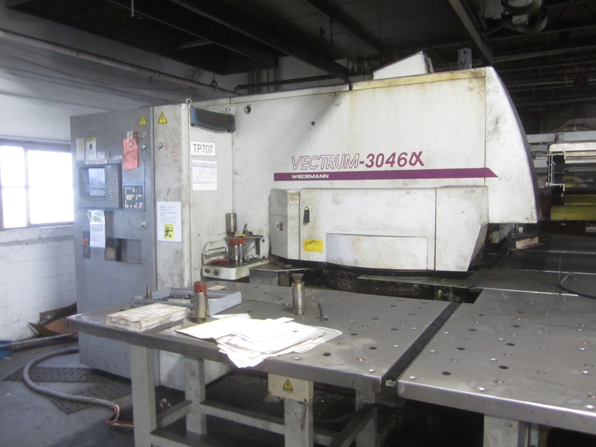 Muratec Vectrum Model 3046 Alpha CNC Turret Punch, s/n Unknown, with Muratec FI-1250 Cell Loader, - Image 3 of 11