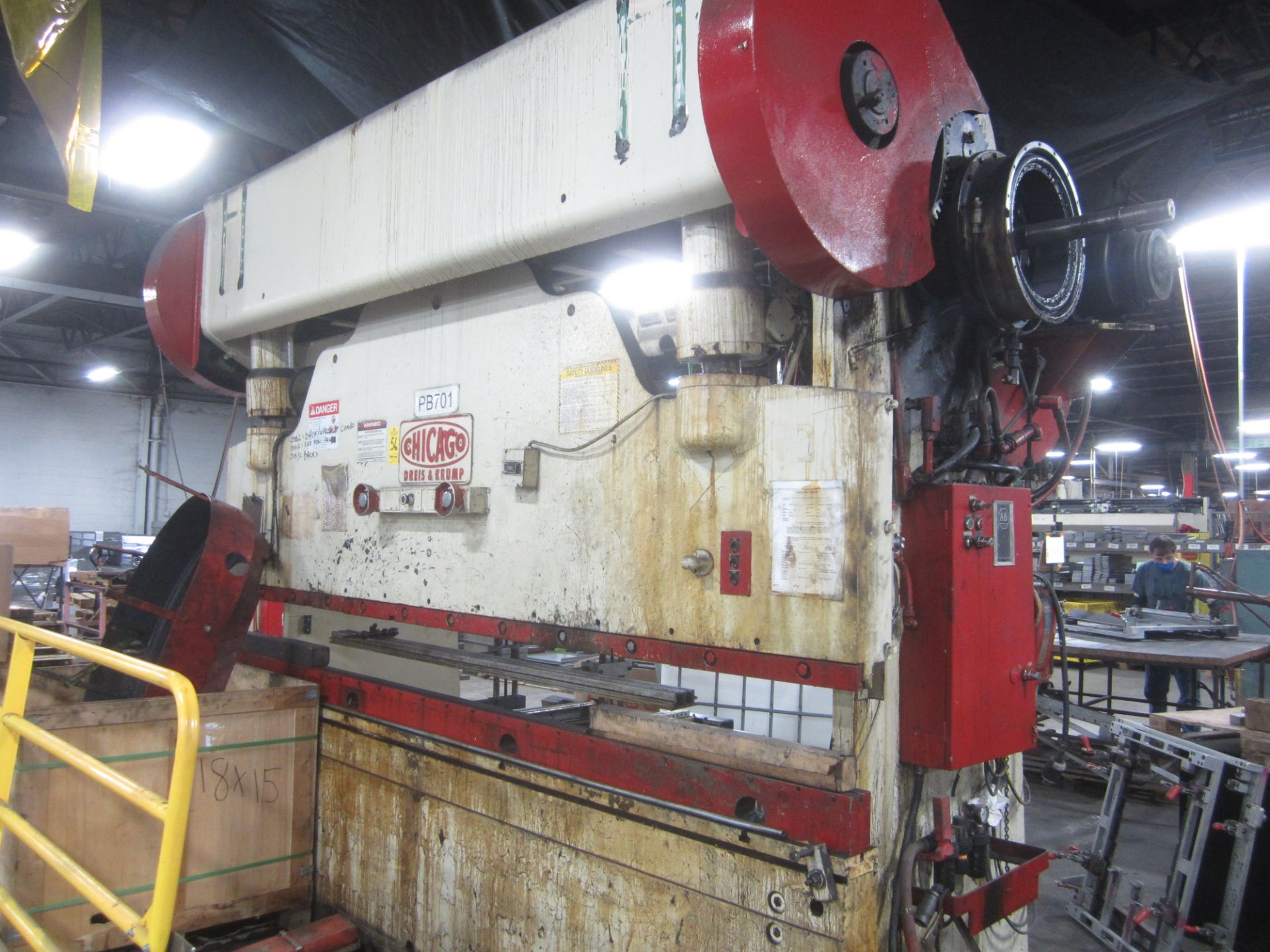 Chicago Dreis & Krump Model 4510-D Mechanical Press Brake, s/n P-8942, 125 Ton, 12’ Overall, 10’6” - Image 2 of 6