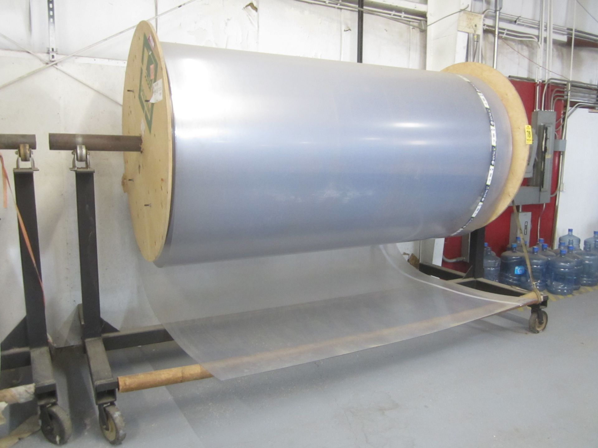 Coil of Palram Palsun CS Clear Flat Polycarbonite, 104" Wide X 268' Length X .150" THick, with