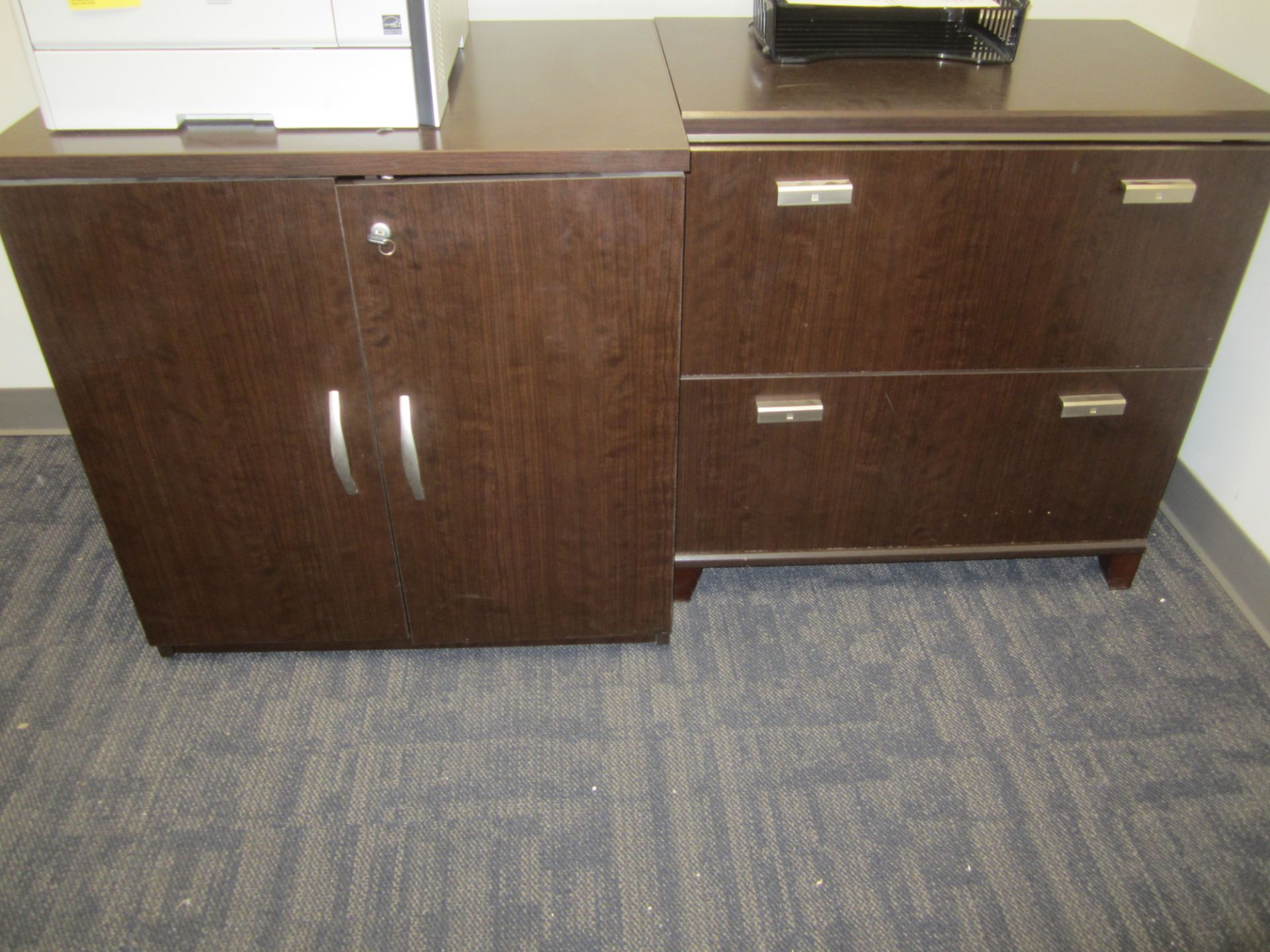 Credenza, Desk Side Bar, 2-Door Cabinet, and 2-Drawer Lateral File - Image 3 of 3