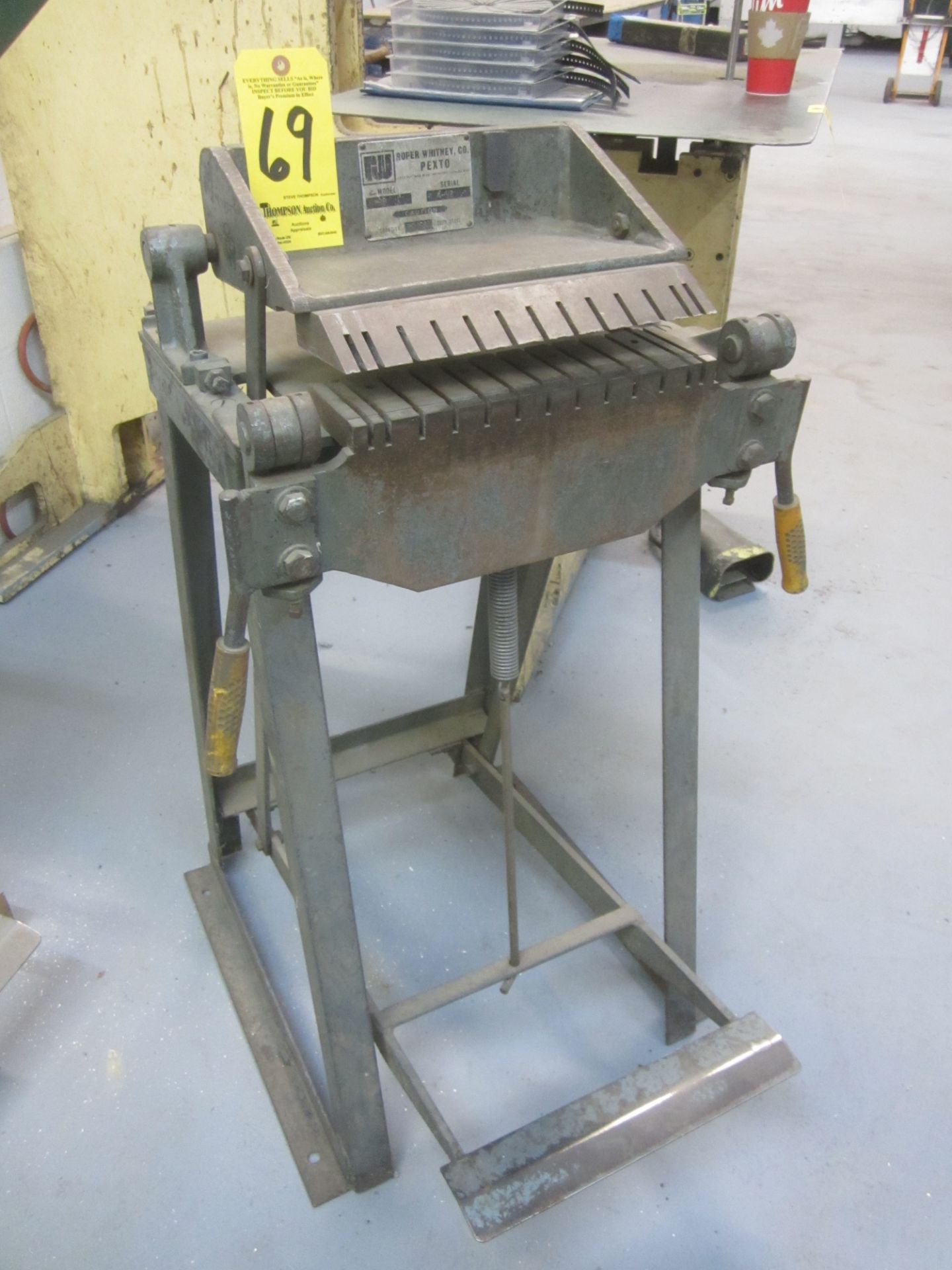 Roper Whitney/Pexto Model 99 Letter Forming Hand Brake, with Stand, s/n 4-92, 12" X 20 Gauge