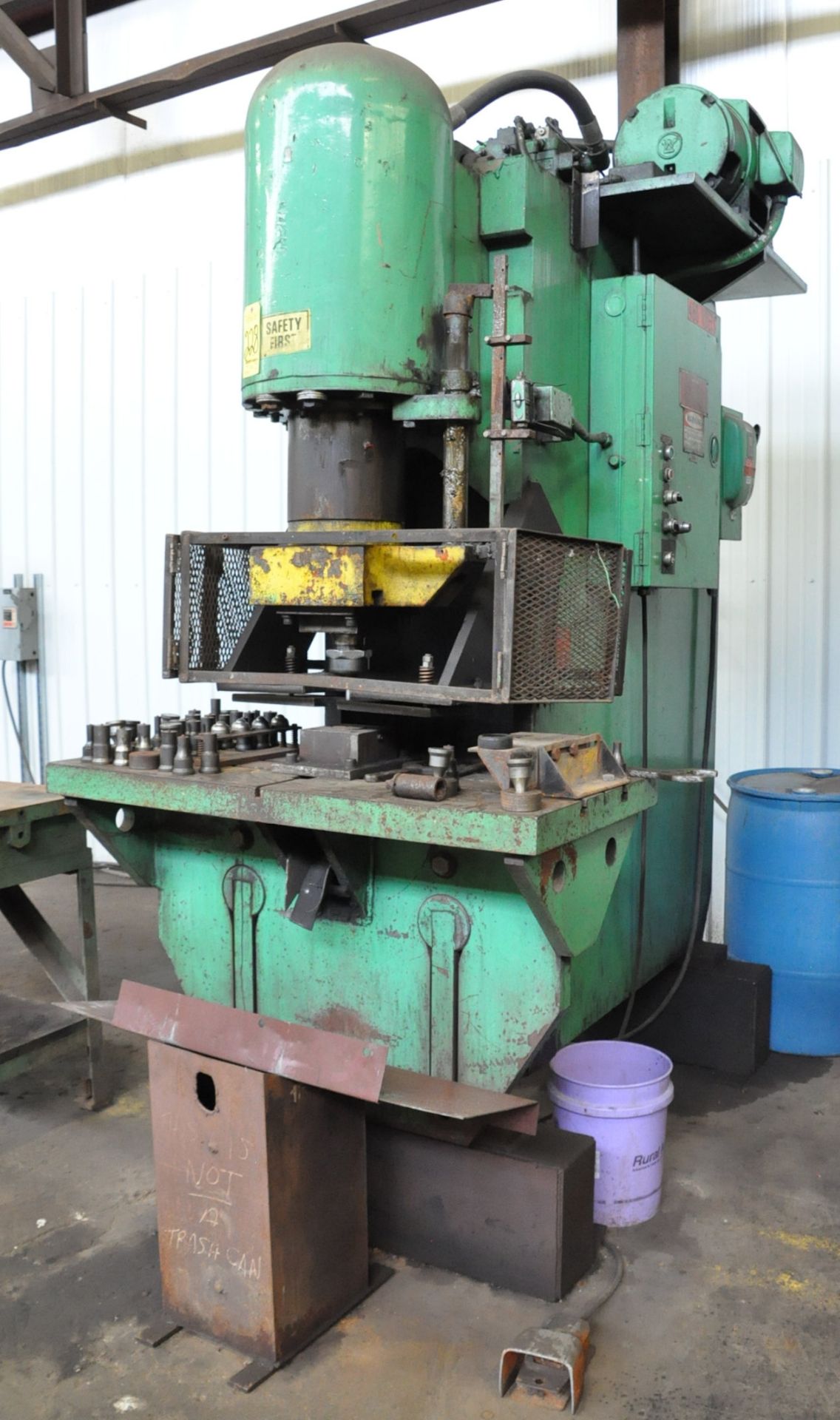 Pacific Press Former Hydraulic Punch Machine, s/n Unknown, with Tooling, 12" Stroke, 12" Throat