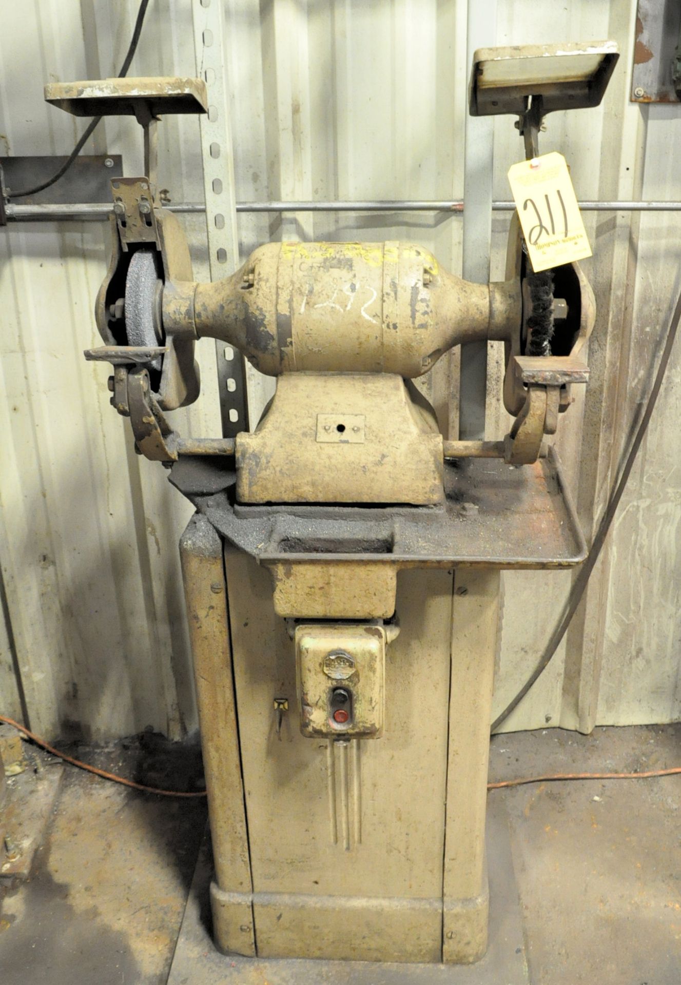 Stanley 10" x 1-HP Double End Cabinet Base Grinder, 3-PH, Loading Fee $50.00