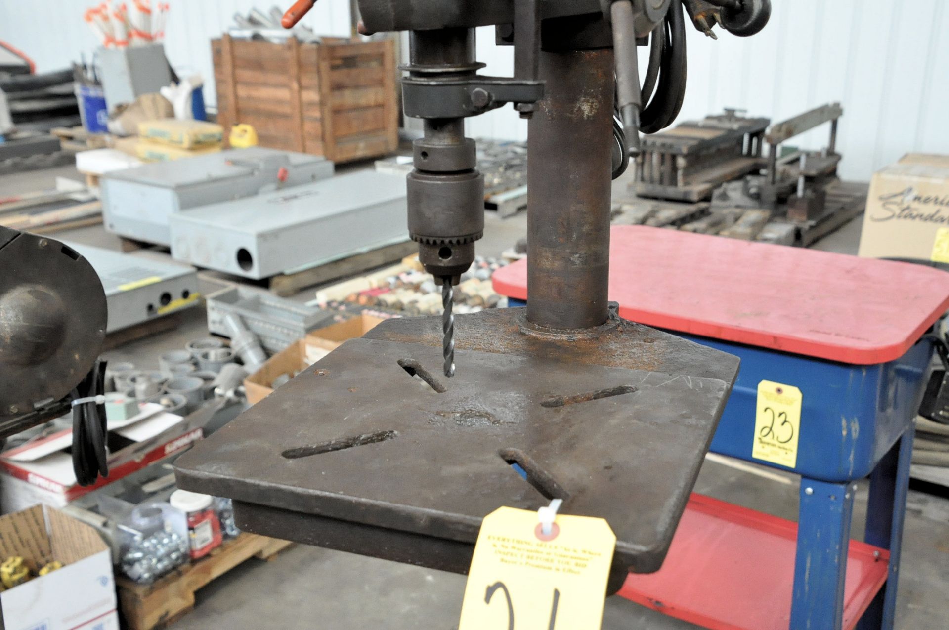 Sears Craftsman Model 113 21370, 15" Floor Standing Drill Press, S/n 1073, 1/2" Chuck, 1/2-HP, - Image 2 of 3