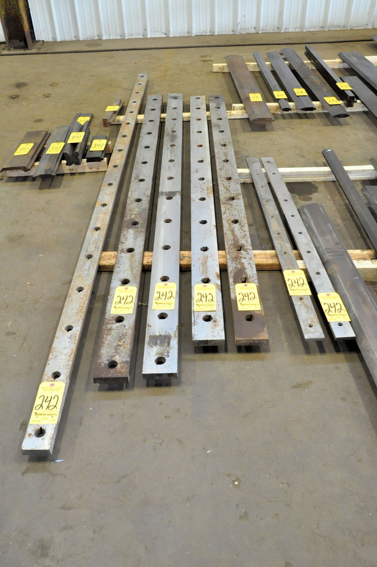 Lot-(7) Various Length Shear Blades, (1) 11'1" X 3" X 1", (2) 8'6" X 4" X 1", (2) 7'10" X 4" X 1"