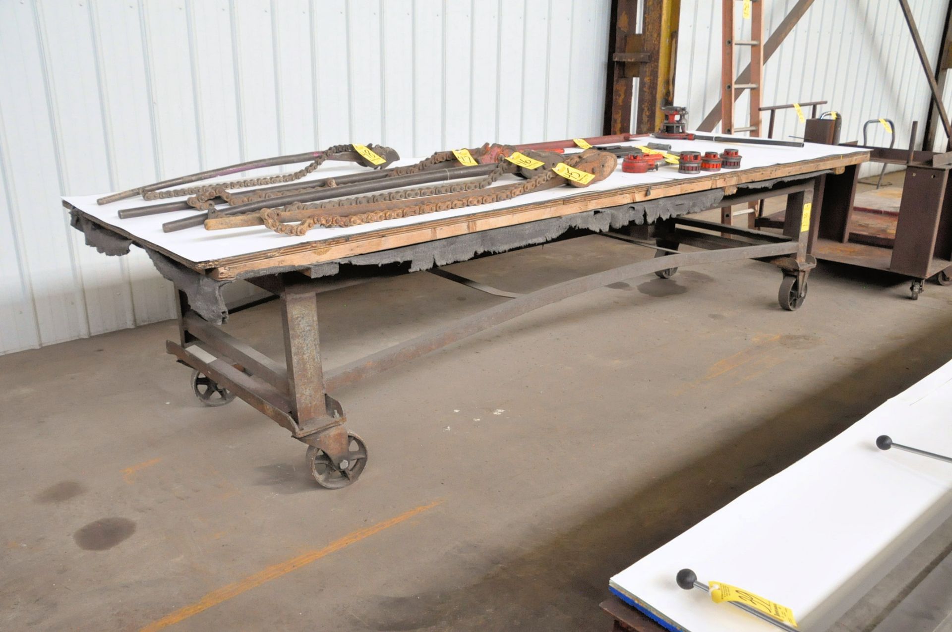 48" x 10' Steel Layout Cart, (Contents Not Included), (Not to Be Removed Until Empty)