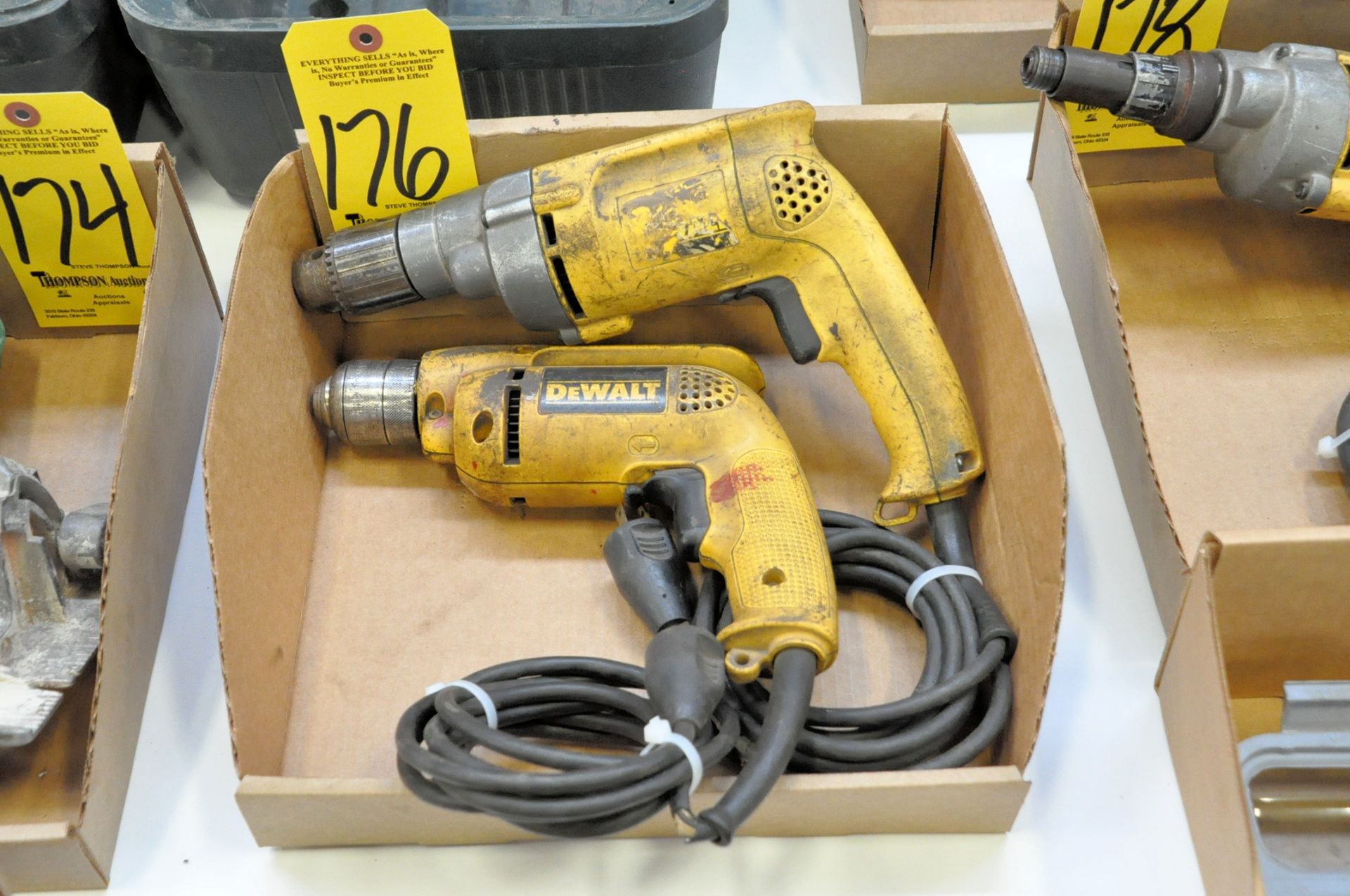 Lot-(2) DeWalt Electric Drills in (1) Box