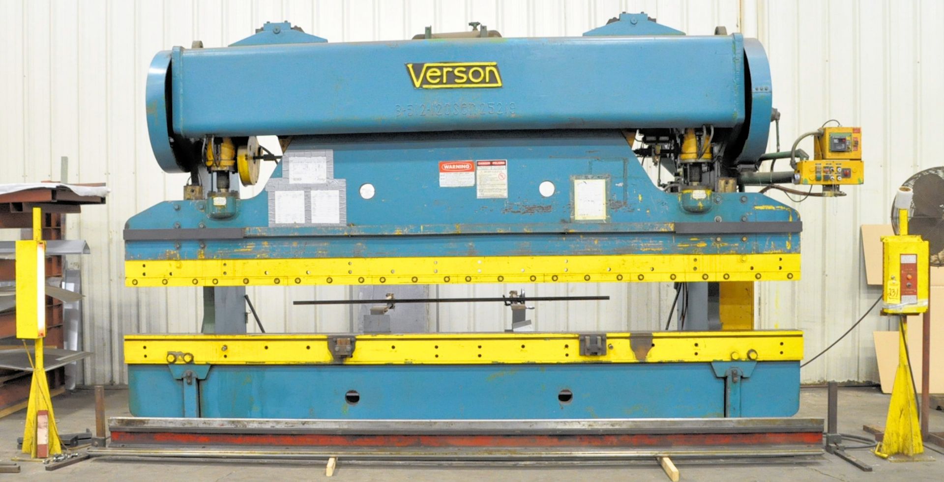 Verson Model 1B-512-120, 120-Tons x 16' Mechanical Power Press Brake, s/n 25219, 3" Stroke, 30 SPM - Image 2 of 11