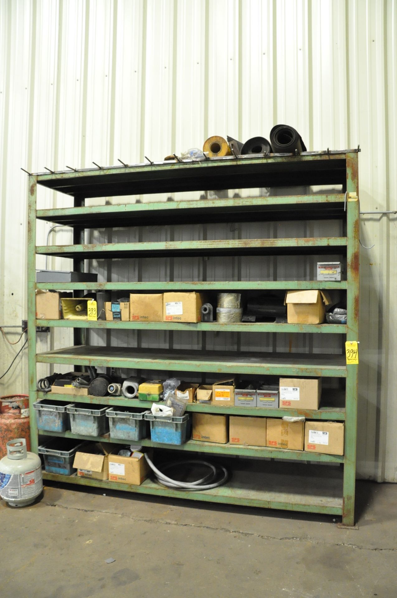 30" x 96" x 9-Tier Steel Shelving Unit, (Contents Not Included), (Not to Be Removed Until Empty)