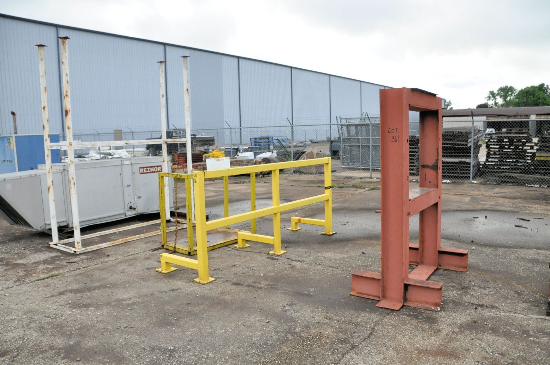 Lot-(3) Various Stands and (1) Shop Press Frame, (Outside in Yard)