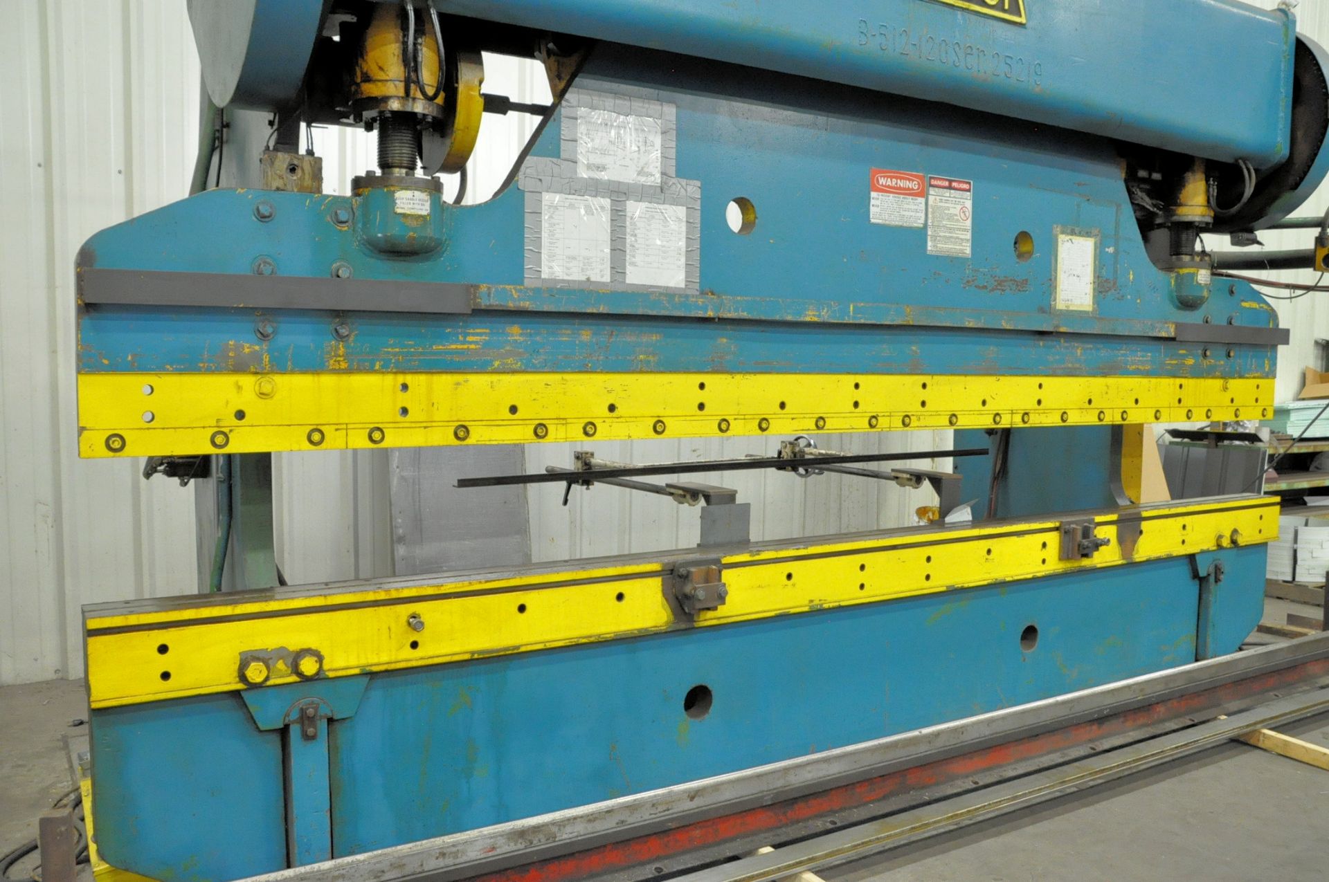 Verson Model 1B-512-120, 120-Tons x 16' Mechanical Power Press Brake, s/n 25219, 3" Stroke, 30 SPM - Image 7 of 11