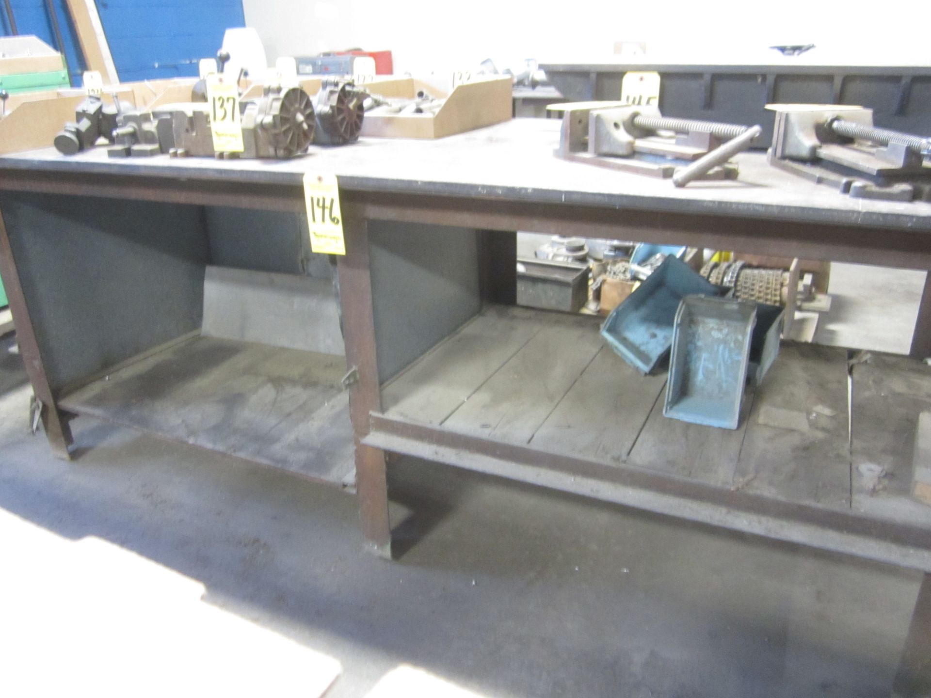 Steel Welding Table, 3'x 8'x 3'H, with 3/4" Thick Steel Top