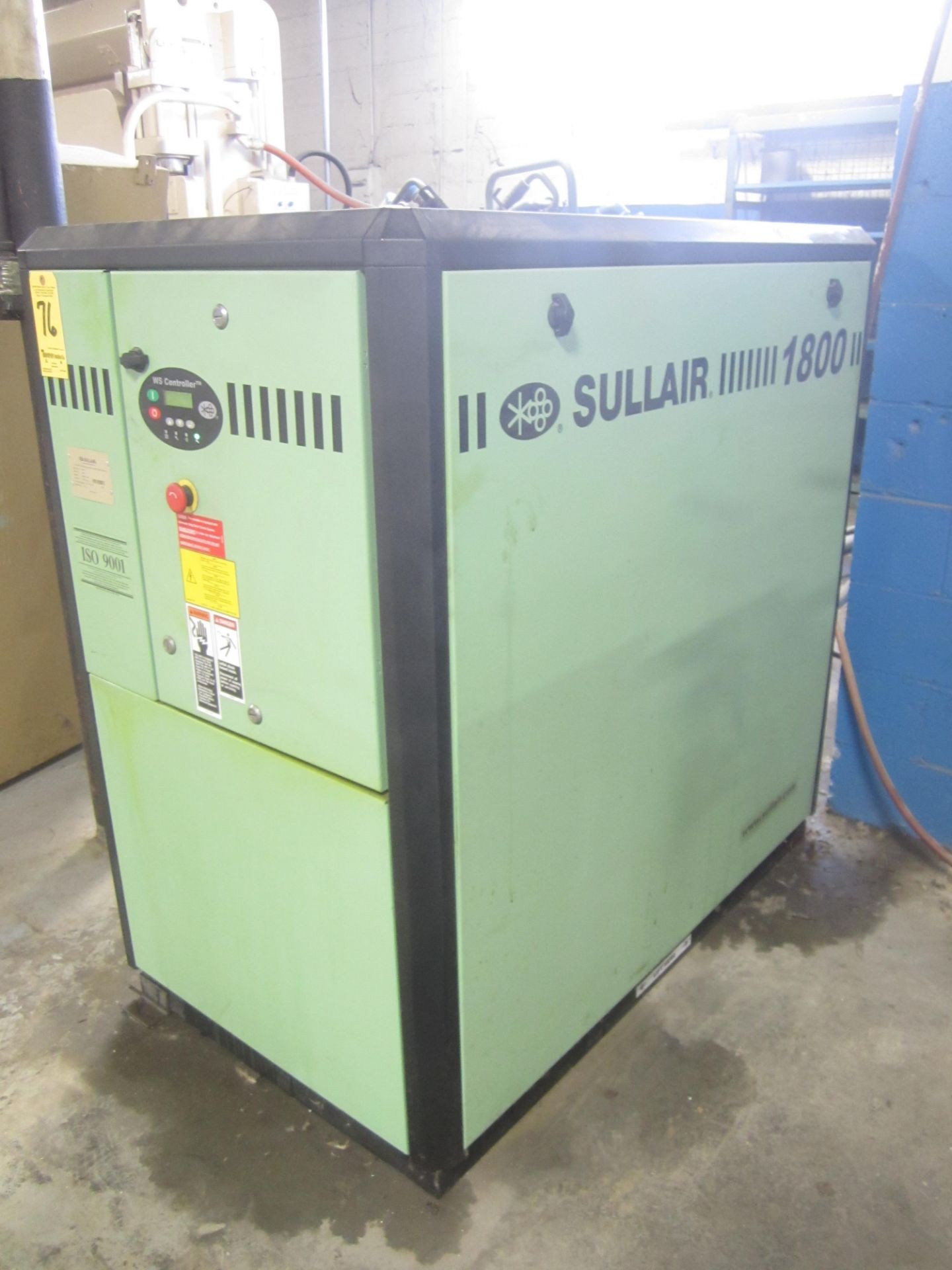 Solair Model Sullair Model 1809/A Rotary Screw Air Compessor, 25 HP, SN 200703300148 ...