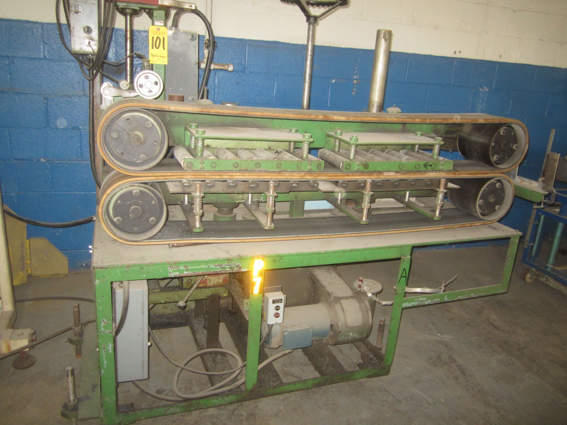 Goodman Machinery Belt-Type Powerfeed Unit, 8" Wide Belt, 5' Feed length, Encoder with Durant