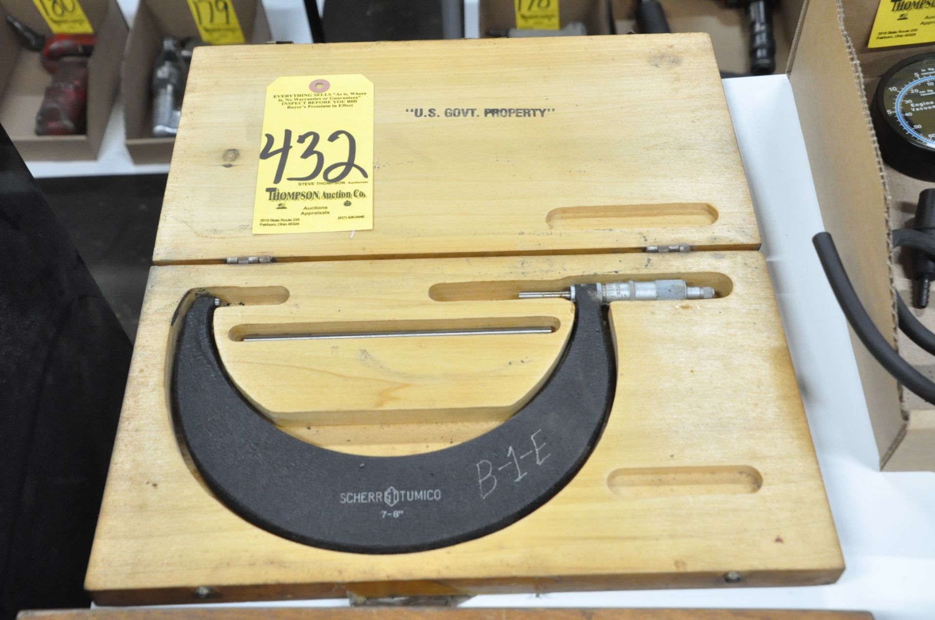 Lot-(1) Starrett Inside Micrometer Set and (1) Scherr-Tumico 7 - 8" Outside Micrometer with Case - Image 2 of 2