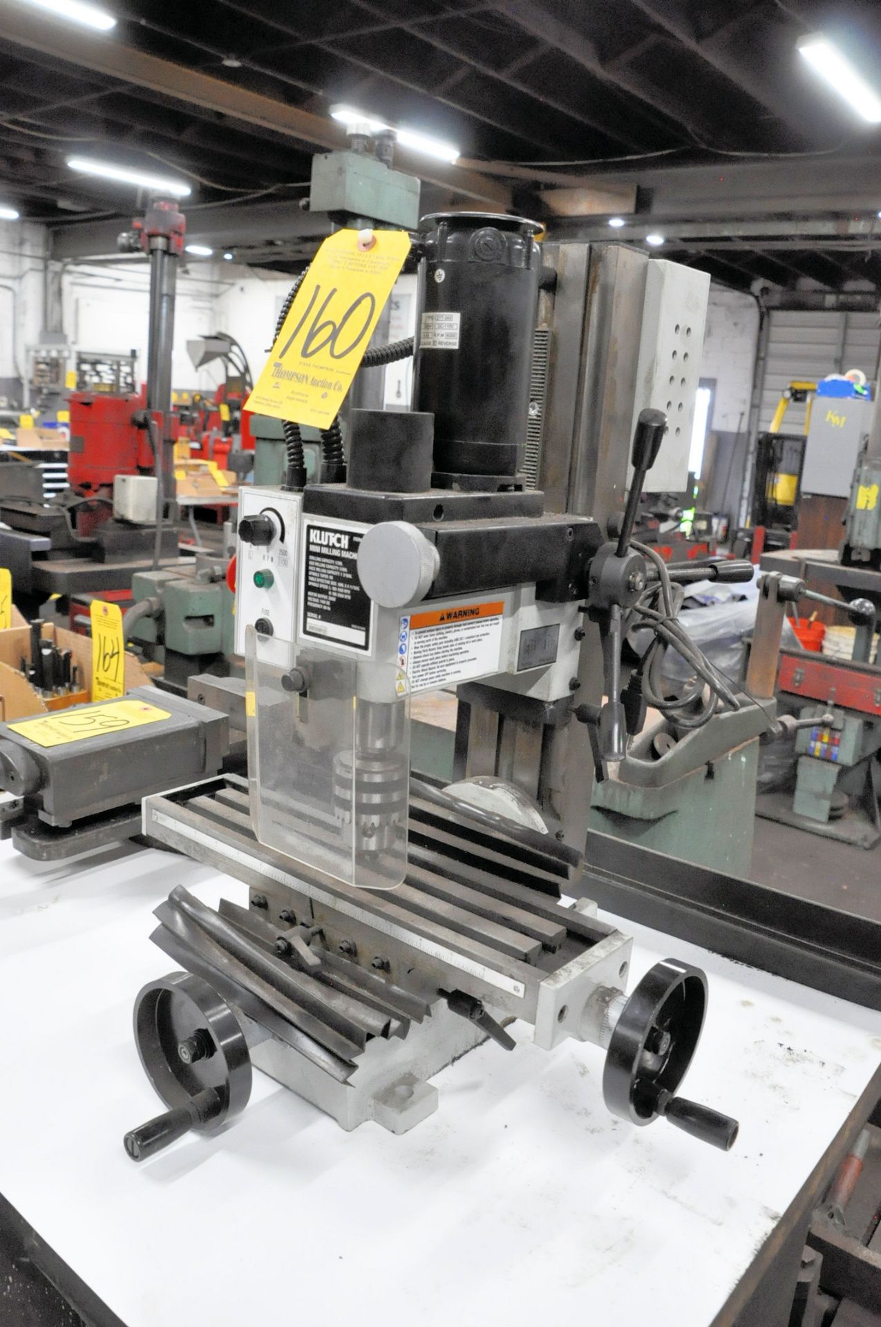 Klutch Item 49657, Mini Bench Top Milling Machine, S/n 200328012, Variable Speed,