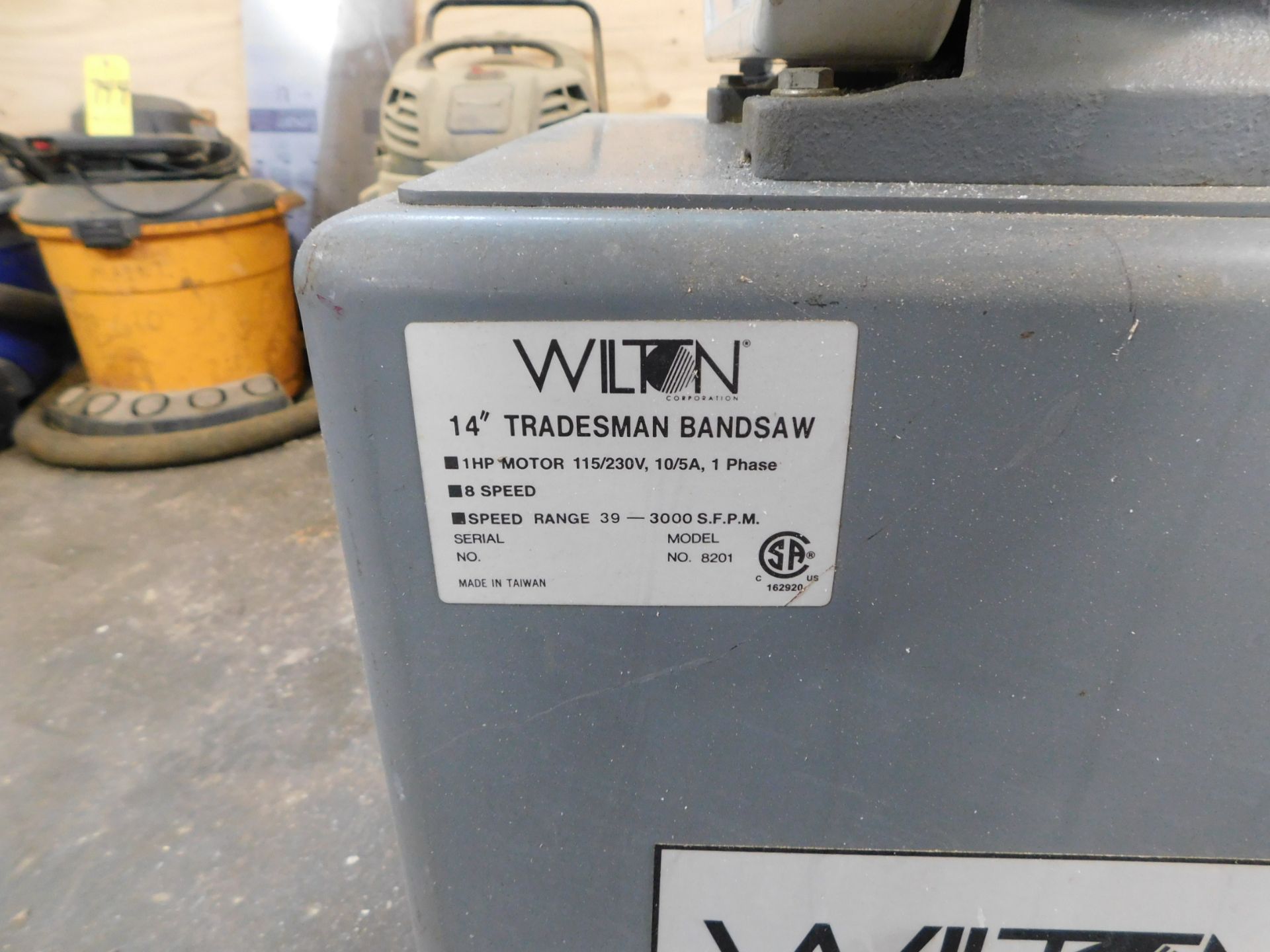 Wilton 14" Tradesman Vertical Band Saw, s/n 04121554, 110/1/60, Loading Fee $50.00 - Image 6 of 6