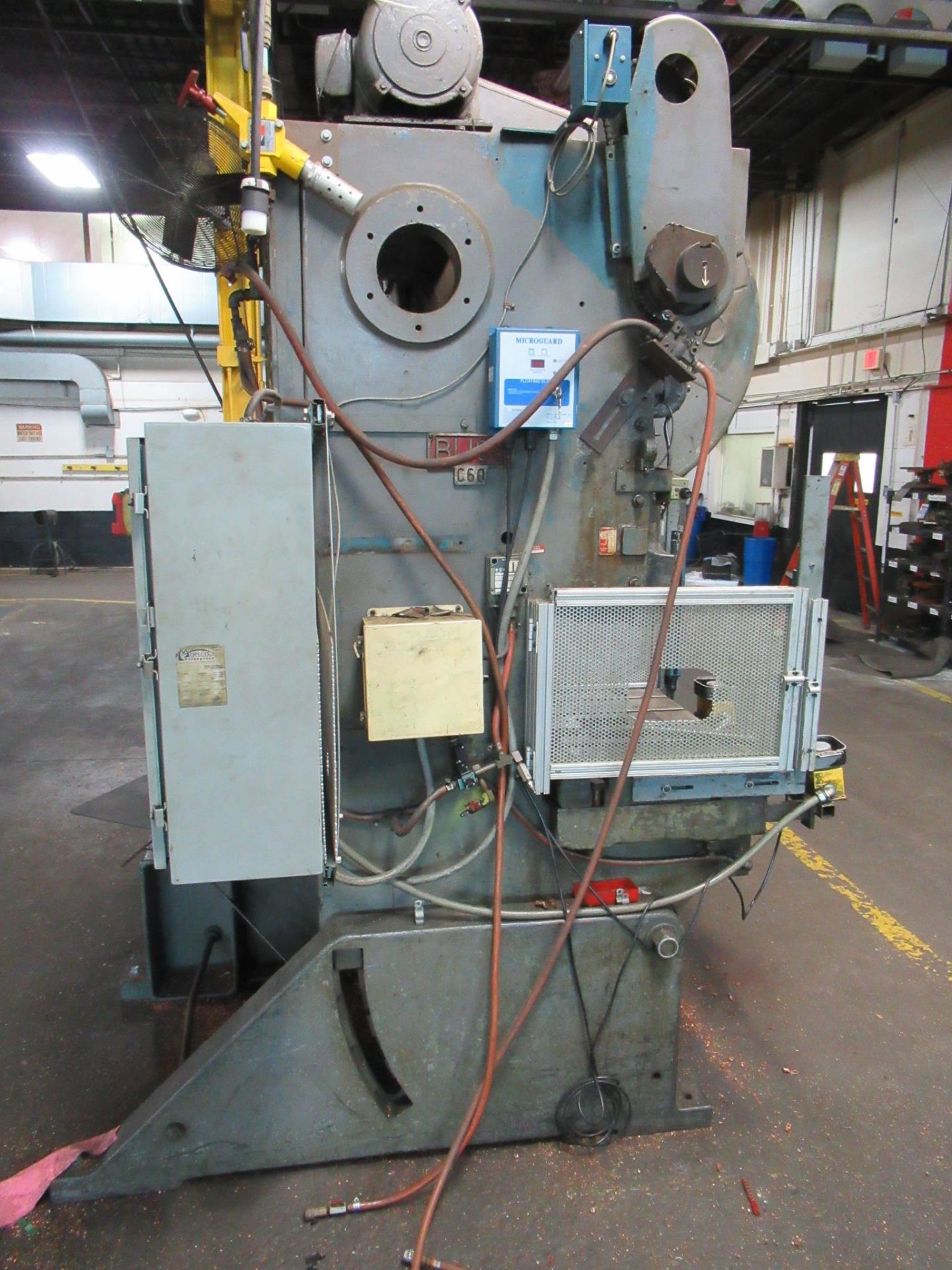 Bliss Model C-60 OBI Punch Press, s/n H51438,60 Ton, 4” Stroke, 14 1/4” Shut Height, 3” Adjustment - Image 6 of 12