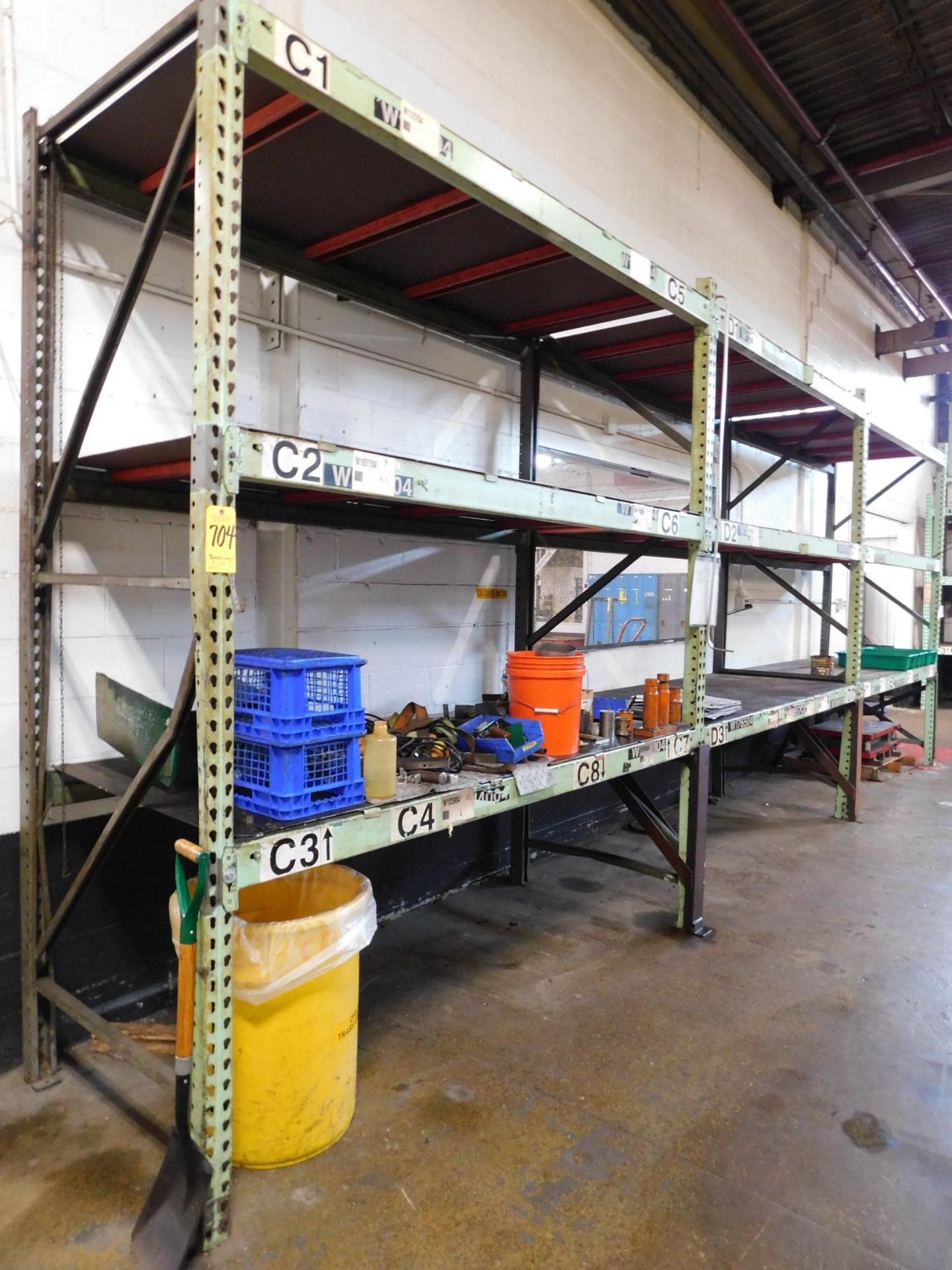 Pallet Shelving, 3 Sections, 10' H X 8' W X 42" Deep