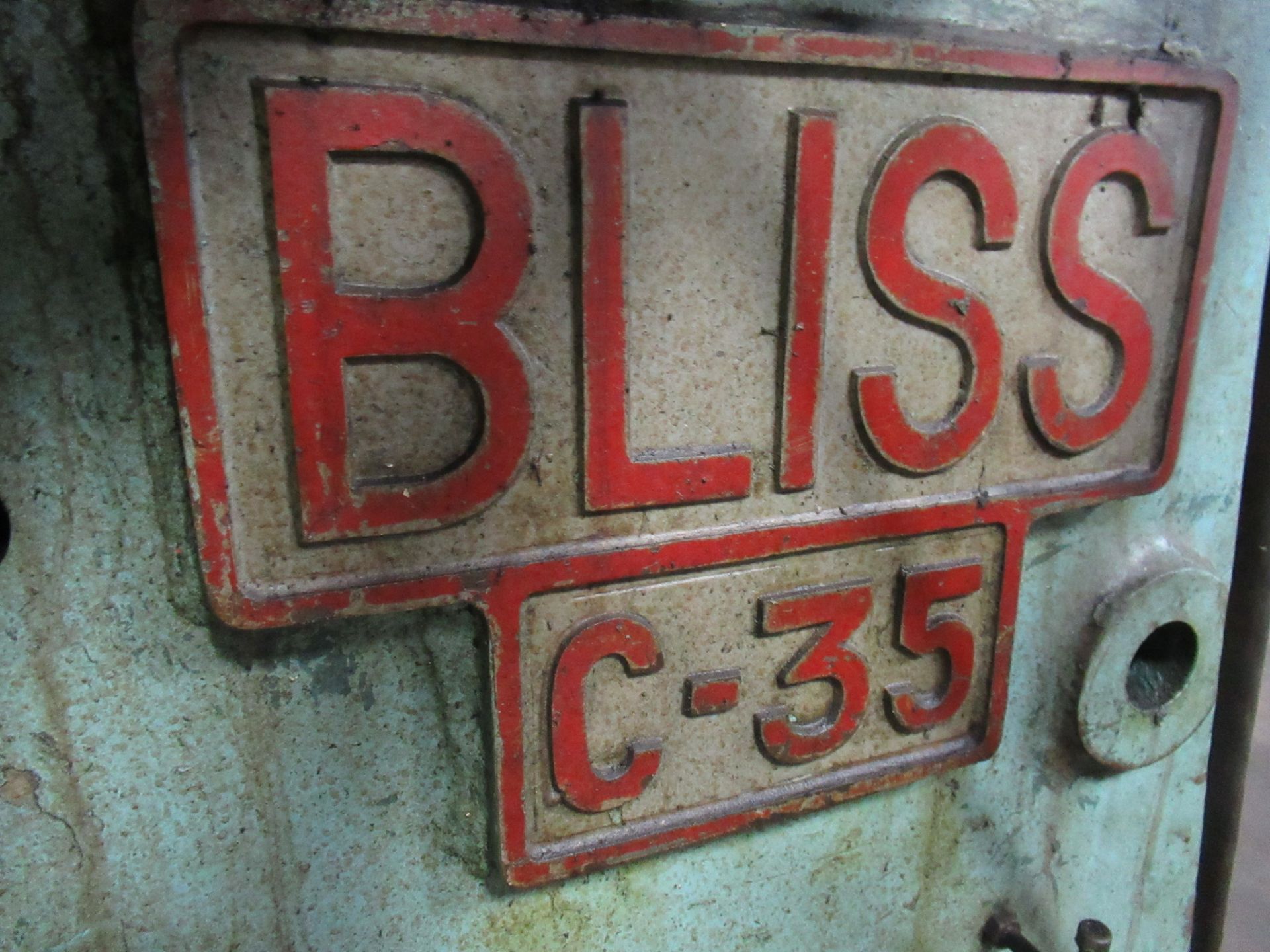 Bliss Model C-35 OBI Punch Press, s/n 54163, 35 Ton, 3” Stroke, 10.75” Shut Height, 17” X 26.5” Bed, - Image 8 of 11