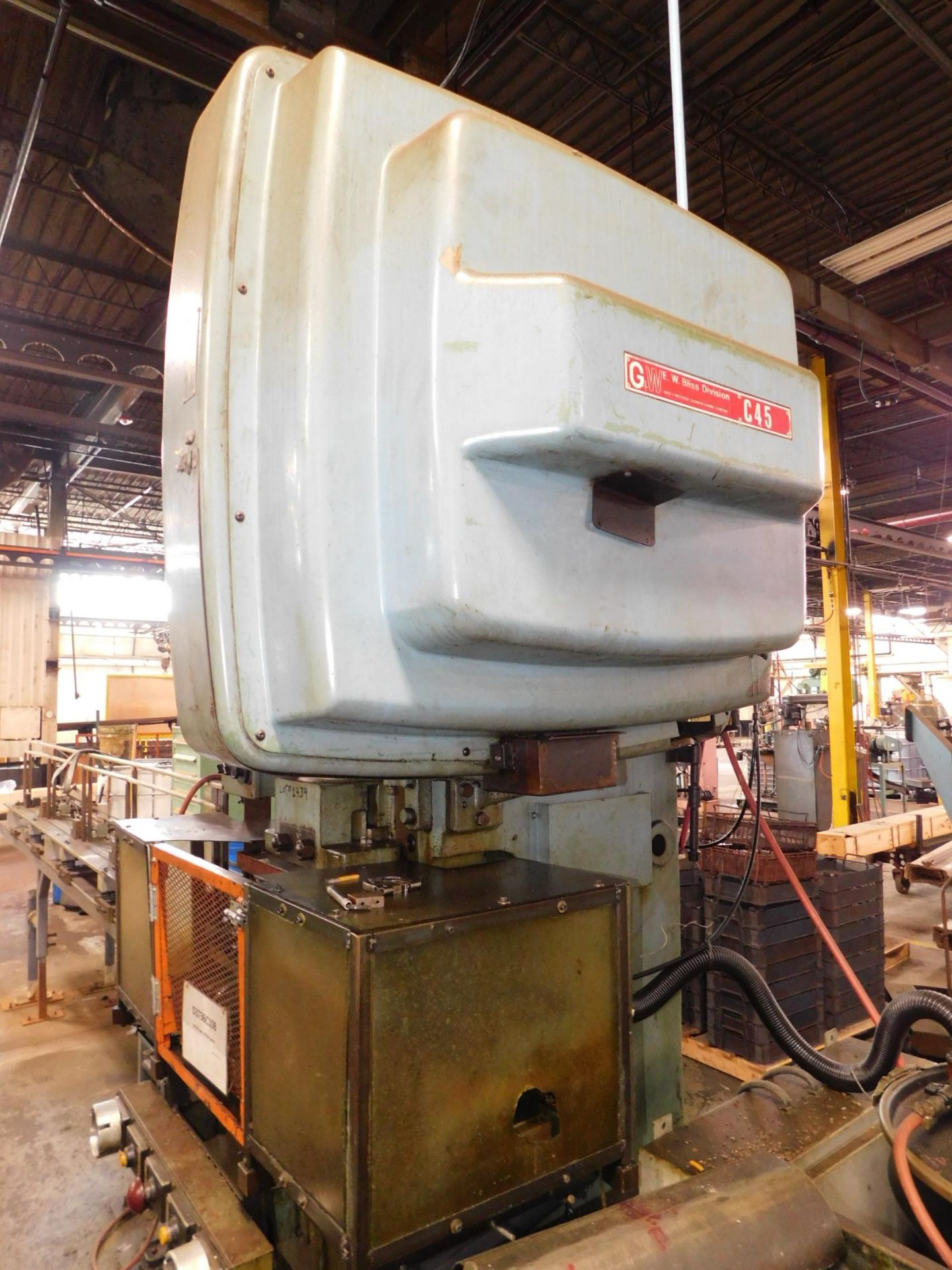 Bliss Model C-45 OBI Punch Press, s/n 67995, 45 Ton, 3” Stroke, 13 3/4” Shut Height, 4” - Image 8 of 10