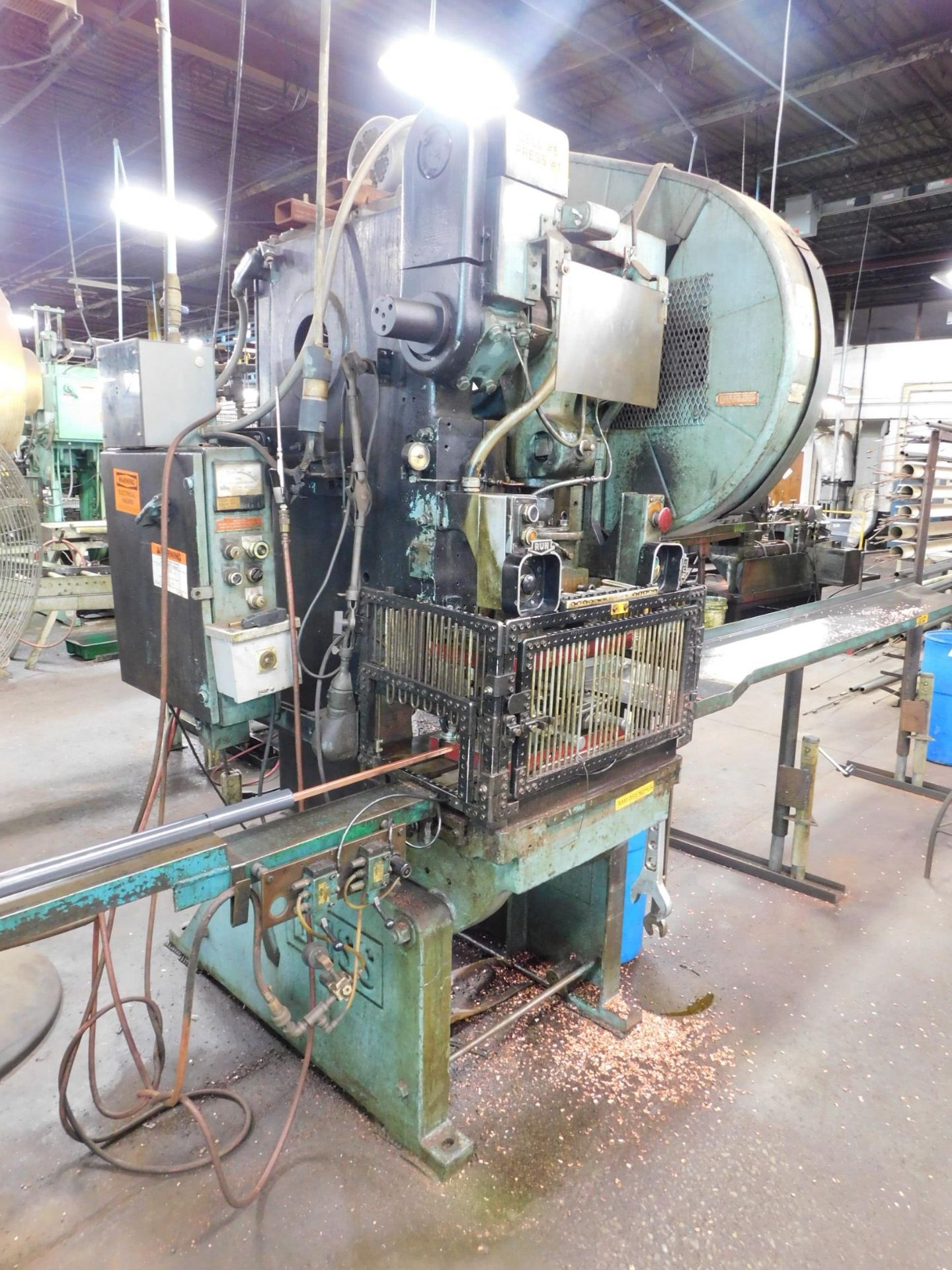 Bliss Model C-35 OBI Punch Press, s/n 54163, 35 Ton, 3” Stroke, 10.75” Shut Height, 17” X 26.5” Bed,