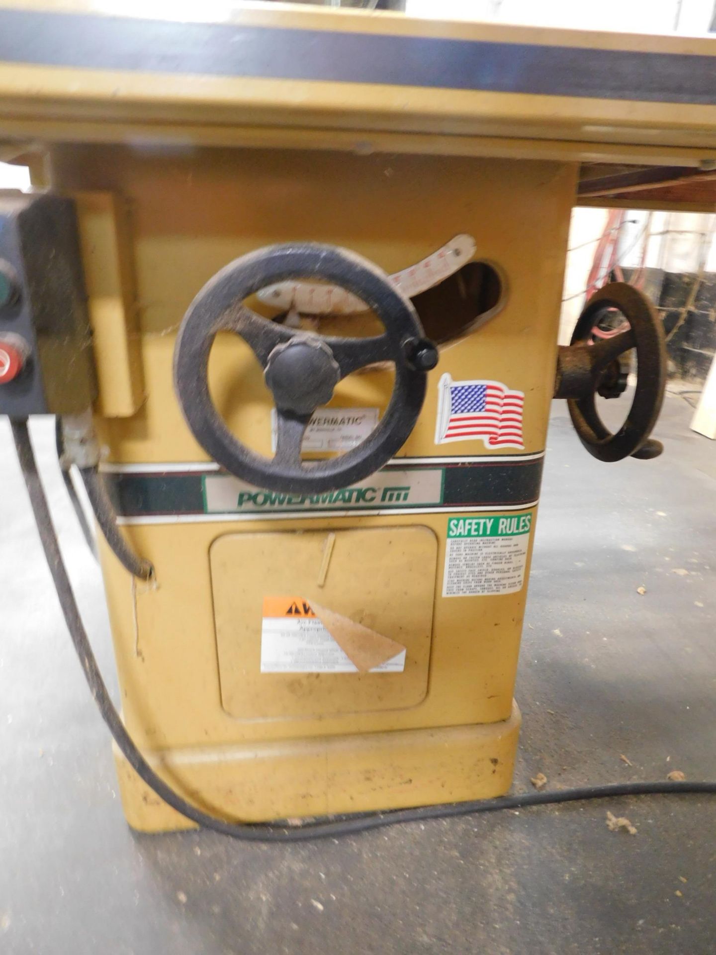 Powermatic Model 66, 10" Table Saw, s/n 93662581, with Fence and Miter Gauge, Loading Fee $100.00 - Image 4 of 6