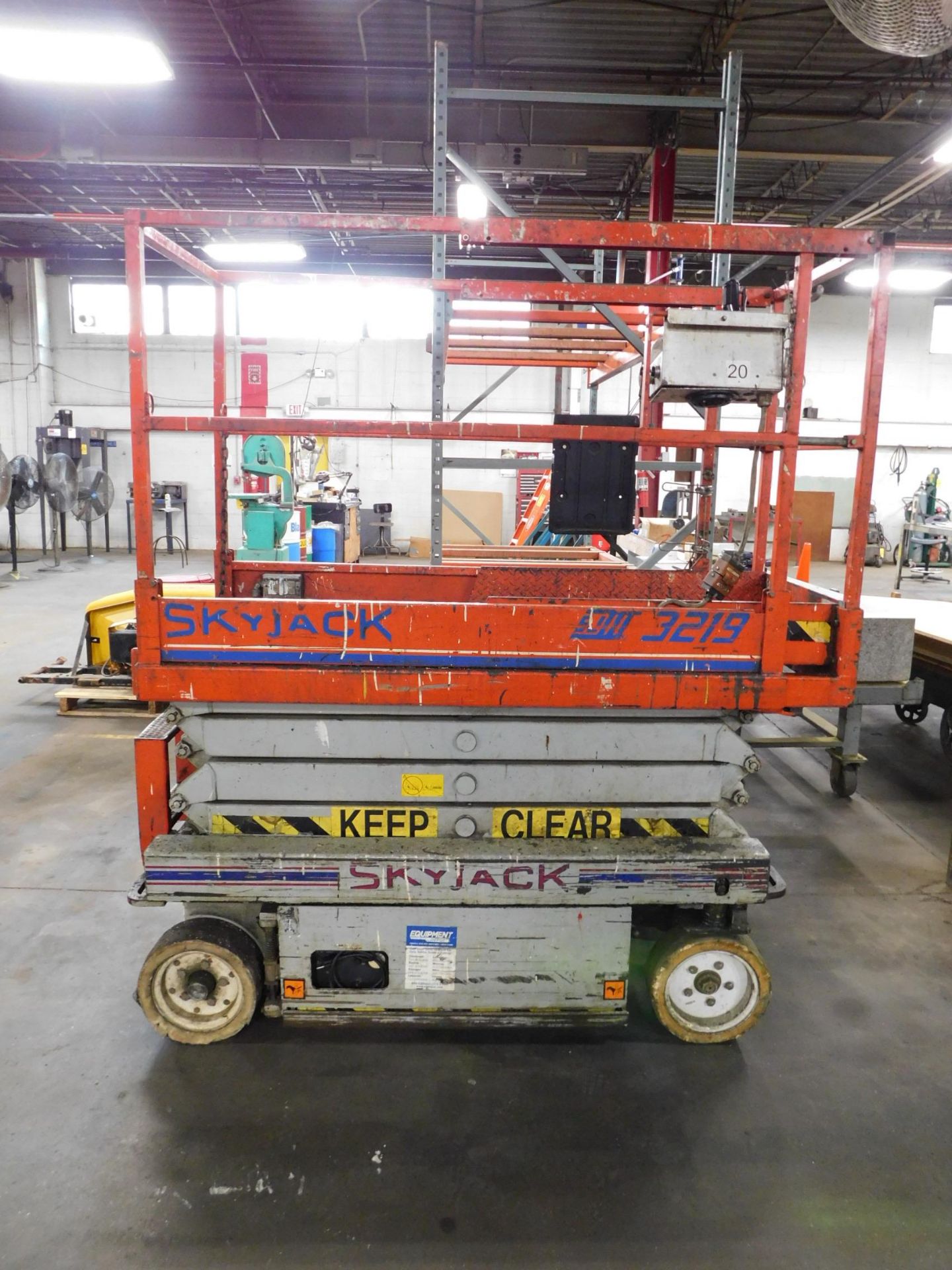 Skyjack Model SJIII 3219 Electric Scissor Lift, s/n 224437, 550 Lb. Capacity, 19' Max. Platform