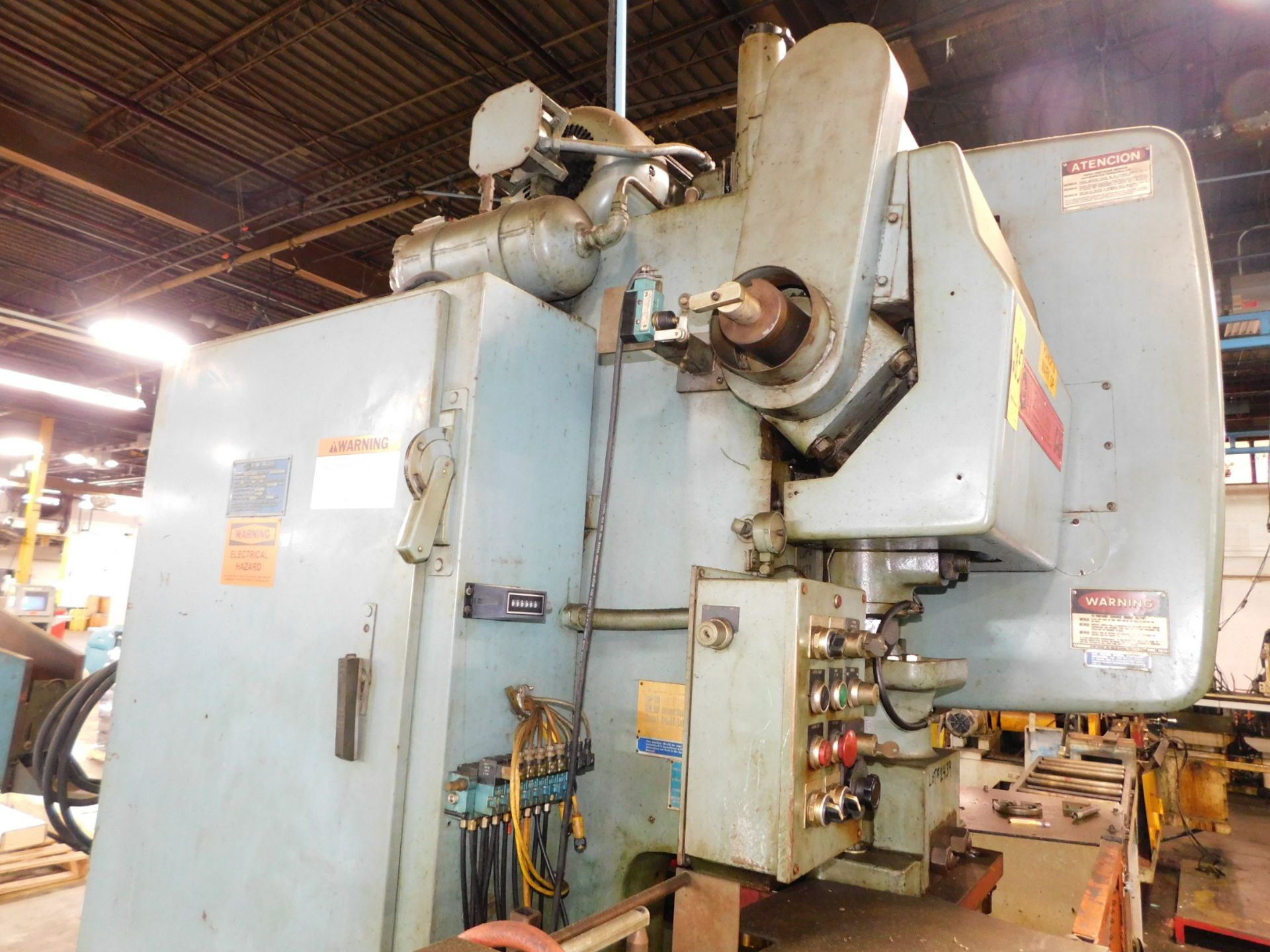 Bliss Model C-45 OBI Punch Press, s/n 67995, 45 Ton, 3” Stroke, 13 3/4” Shut Height, 4” - Image 4 of 10