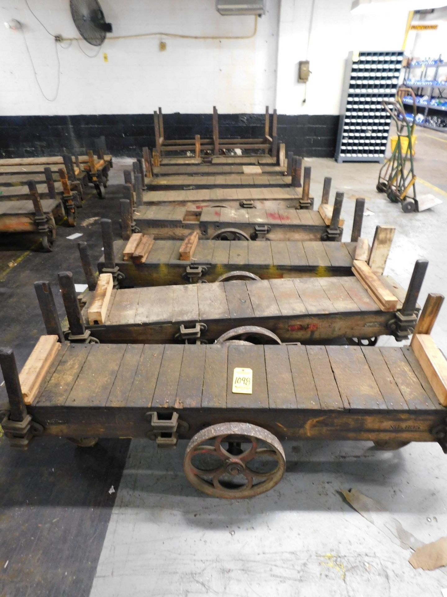 (8) Wooden Warehouse Carts