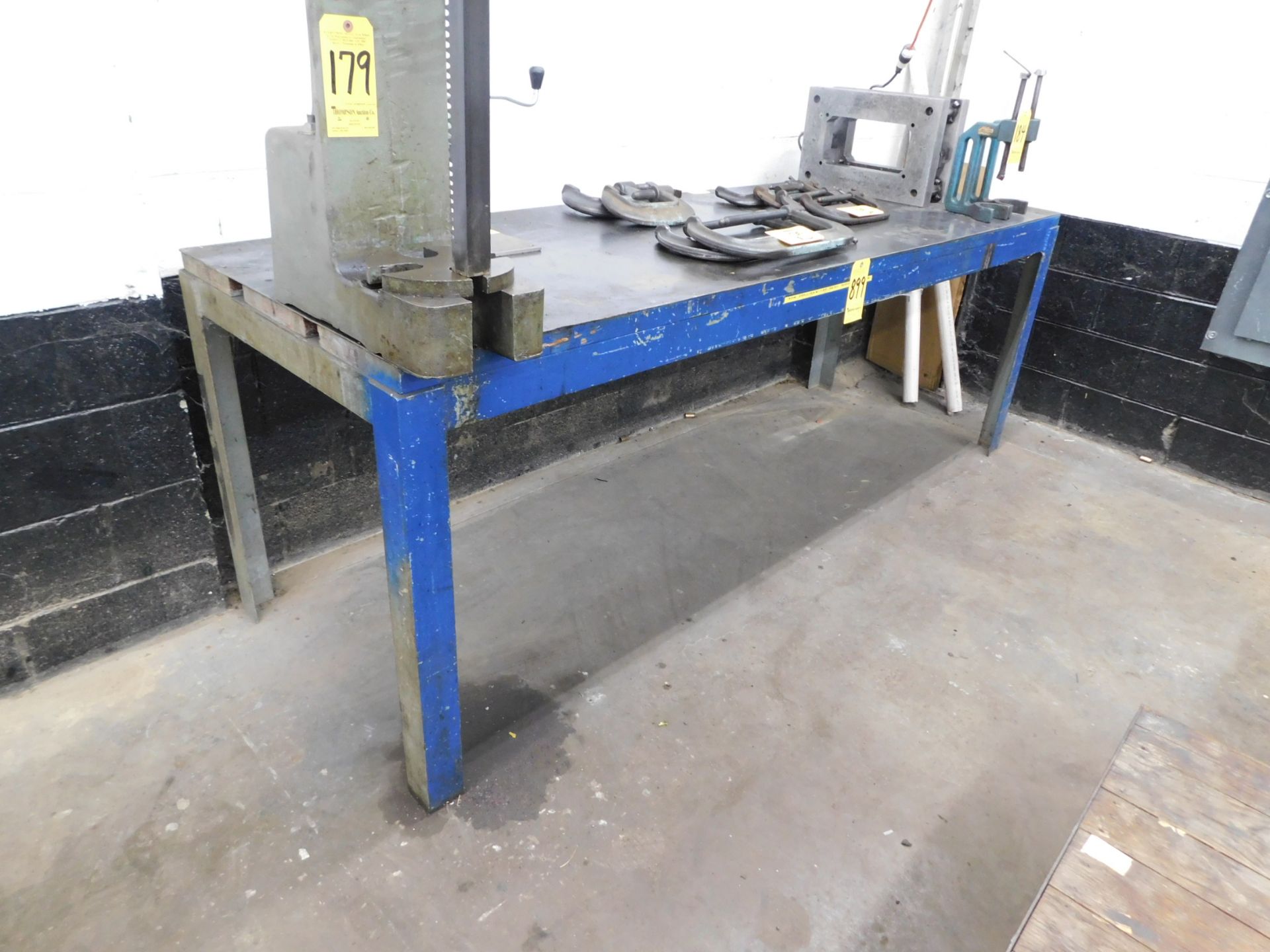 Steel Shop Table, 32" X 96" X 35" High