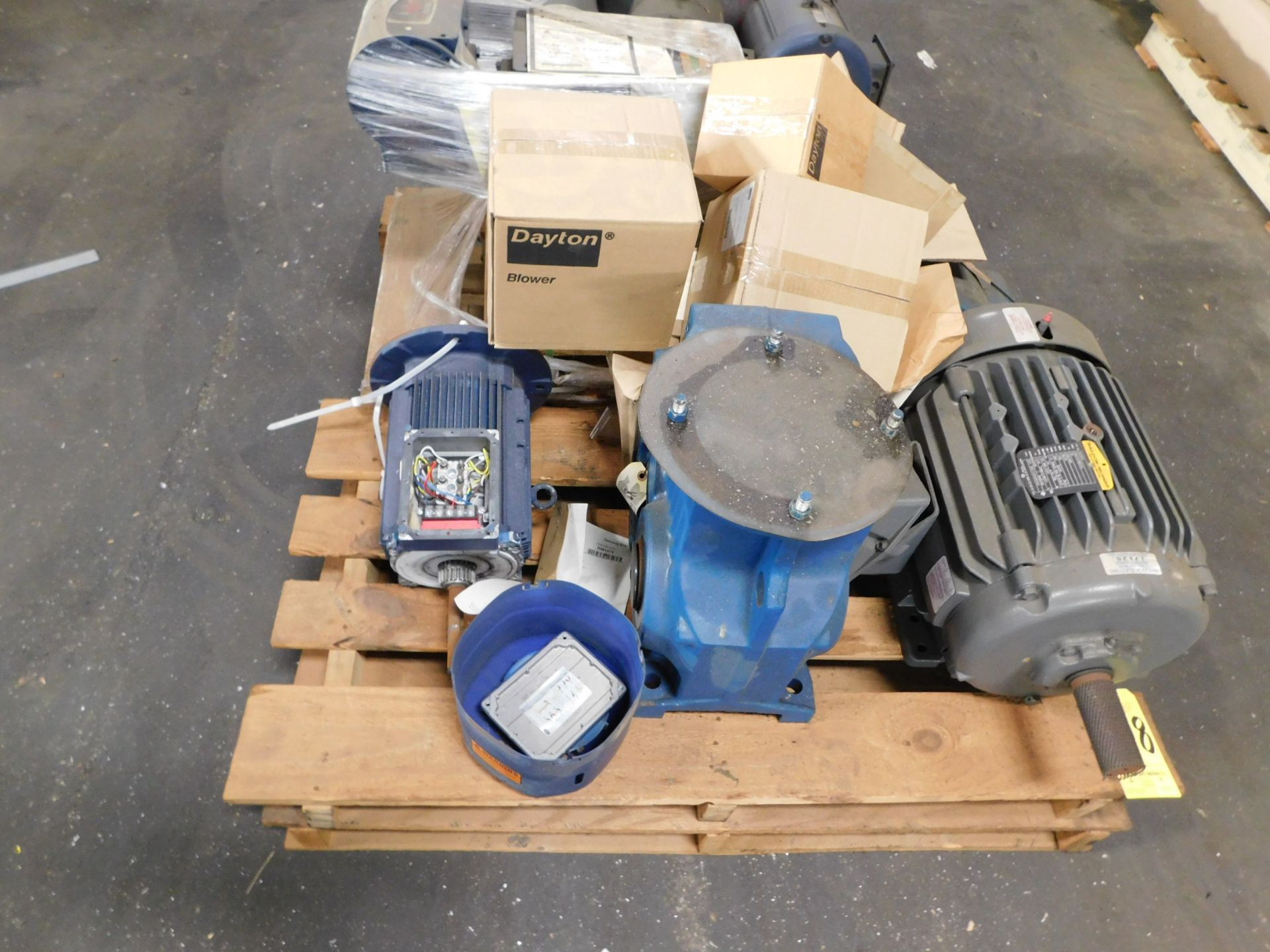 Skid Lot of Electric Motors and Gear Boxes