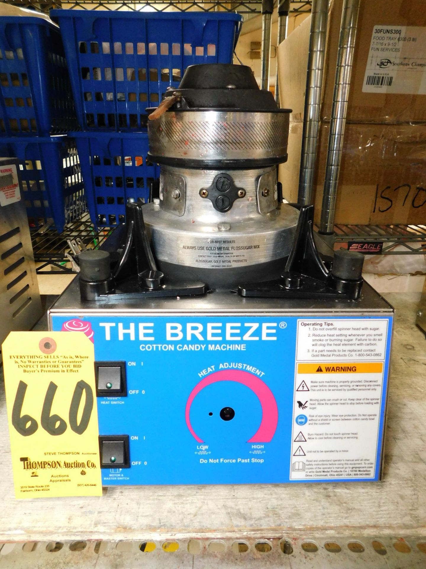 Gold Medal The Breeze Cotton Candy Machine w/Bowl model 3030-00-000