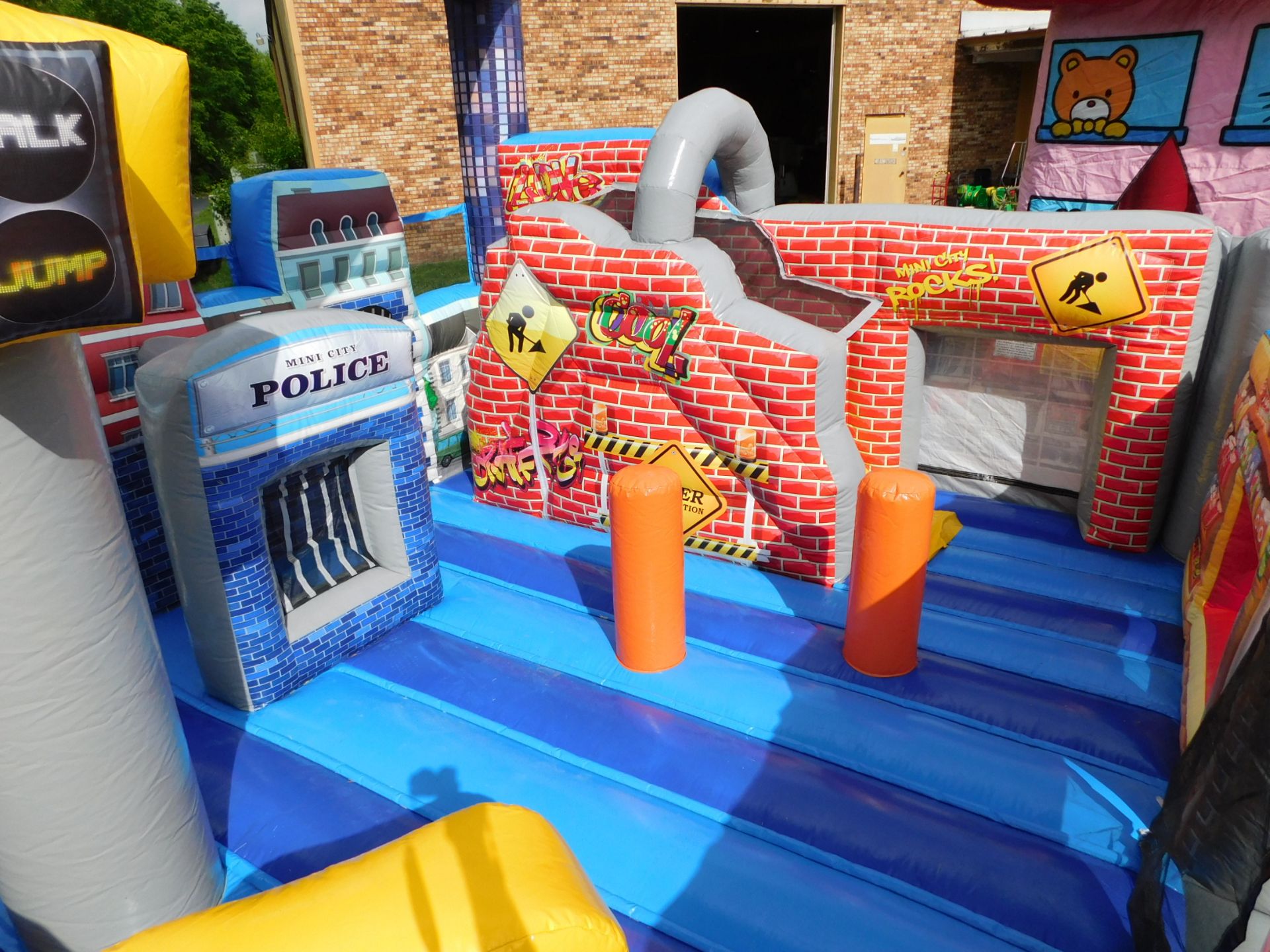Eye Candy Mini City Inflatable Bounce House, 19'WX17'LX14'H, 2 Blowers req. - Image 11 of 22