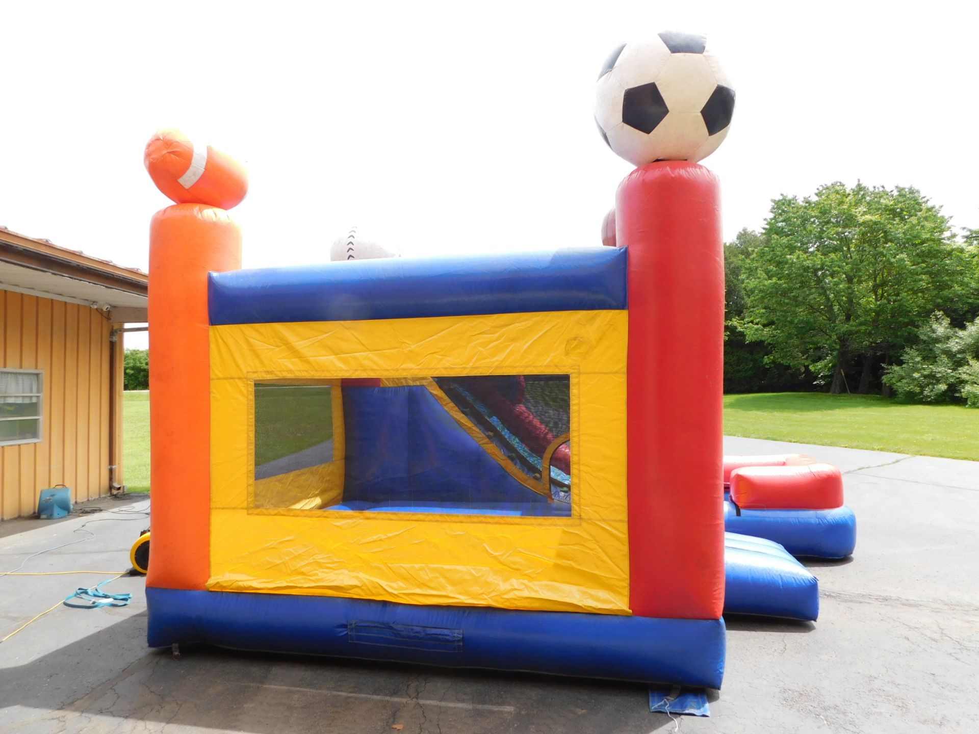 Sports Combo Bounce House w/Slide, 18'WX20'LX14'H, 2 blowers req. - Image 3 of 19