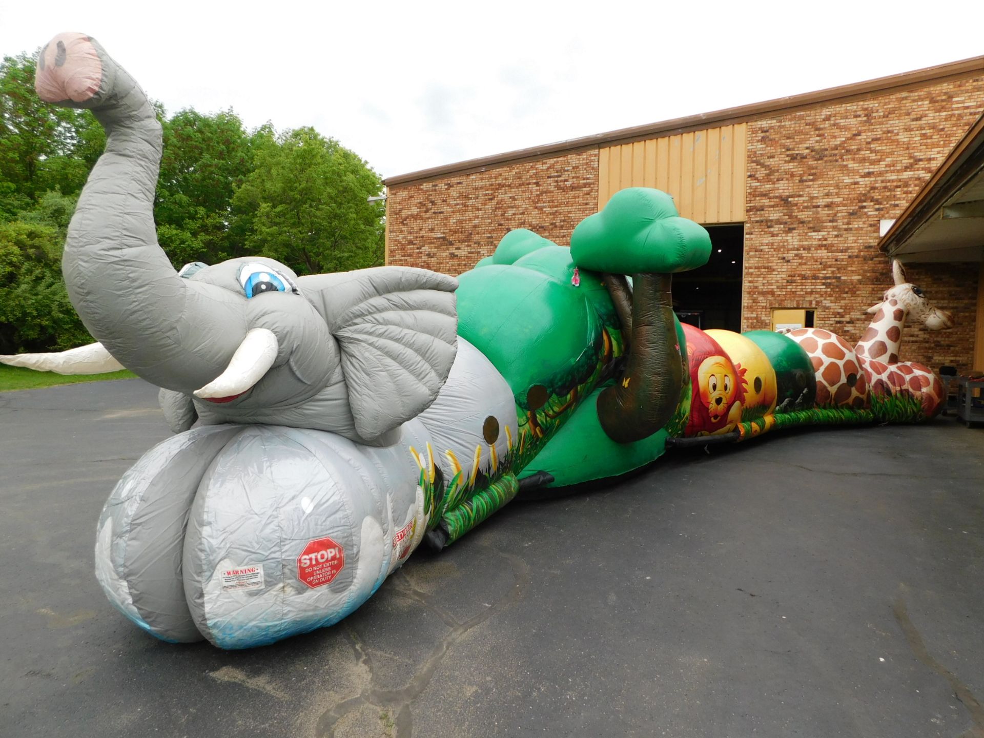 Cutting Edge Creations Jungle Playlite Inflatable, 12'WX48'LX14'H (2) Wide Mouth Blowers Req.