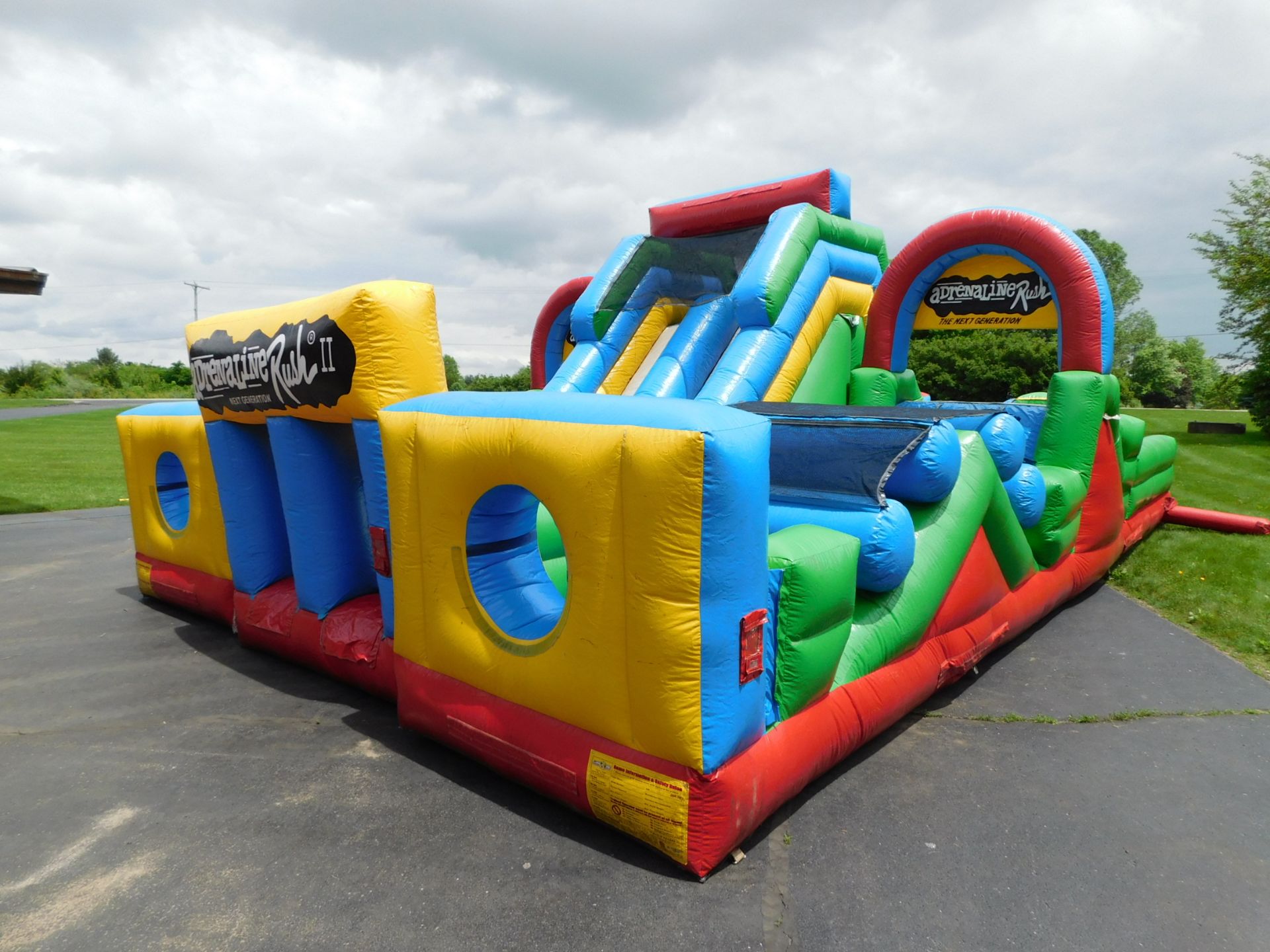 Inflatable Store "Adrenaline Rush" The Next Generation 3 piece Inflatable Obstacle Course, 24'WX34' - Image 2 of 28