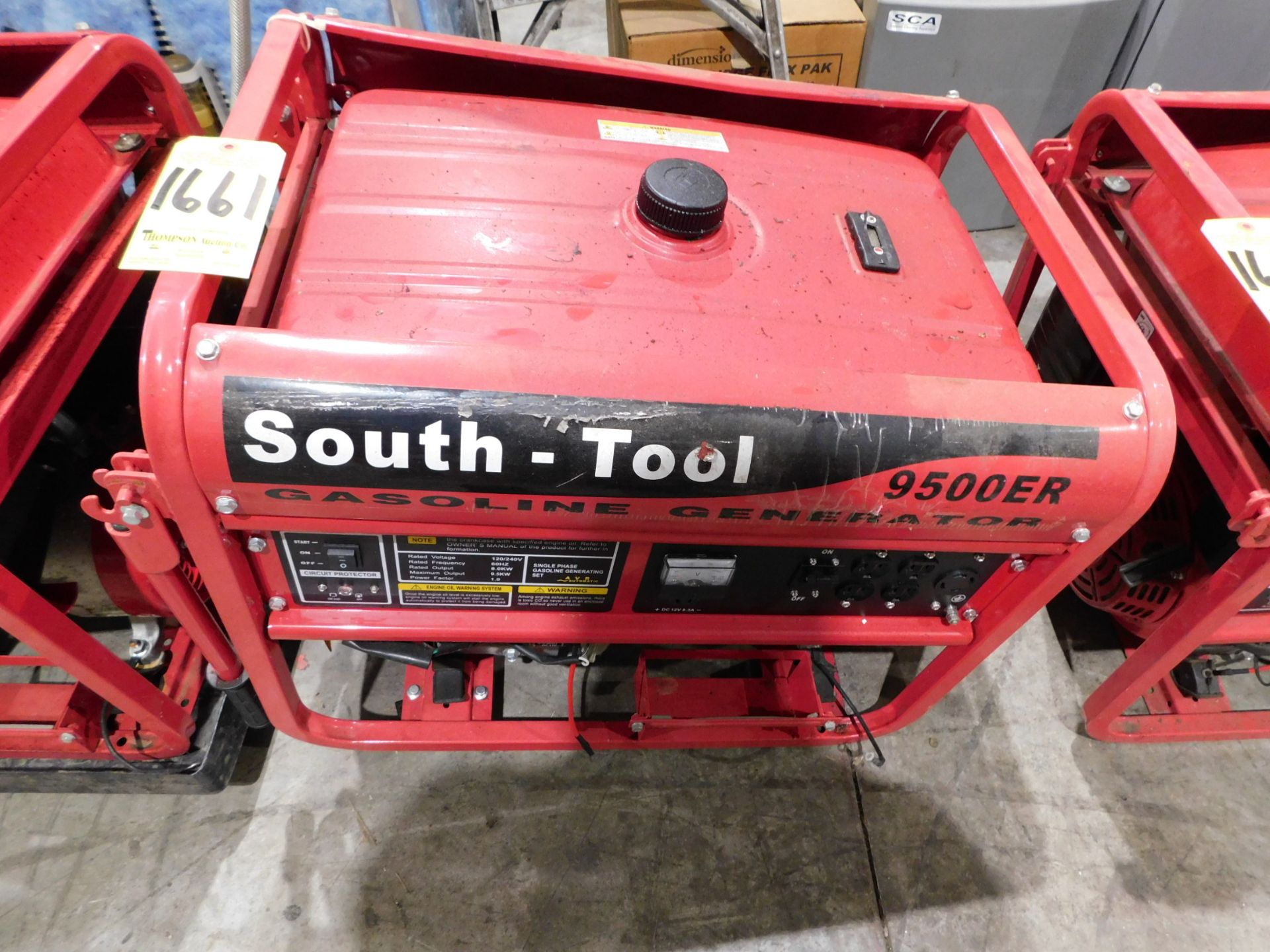 South Tool Model 9500 ER Gas Powered Generator, 9500 Max Watts, 15 H.P. Condition Unknown