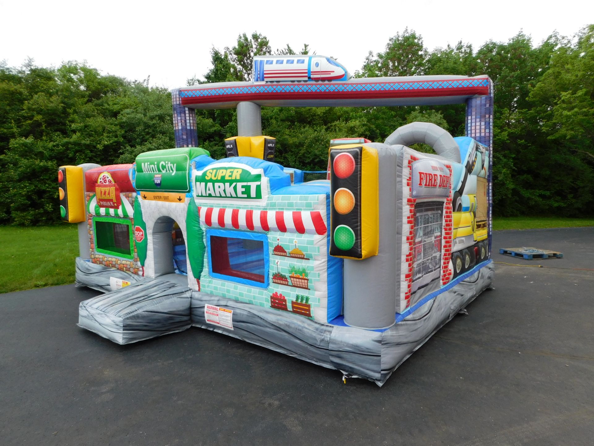 Eye Candy Mini City Inflatable Bounce House, 19'WX17'LX14'H, 2 Blowers req. - Image 2 of 22