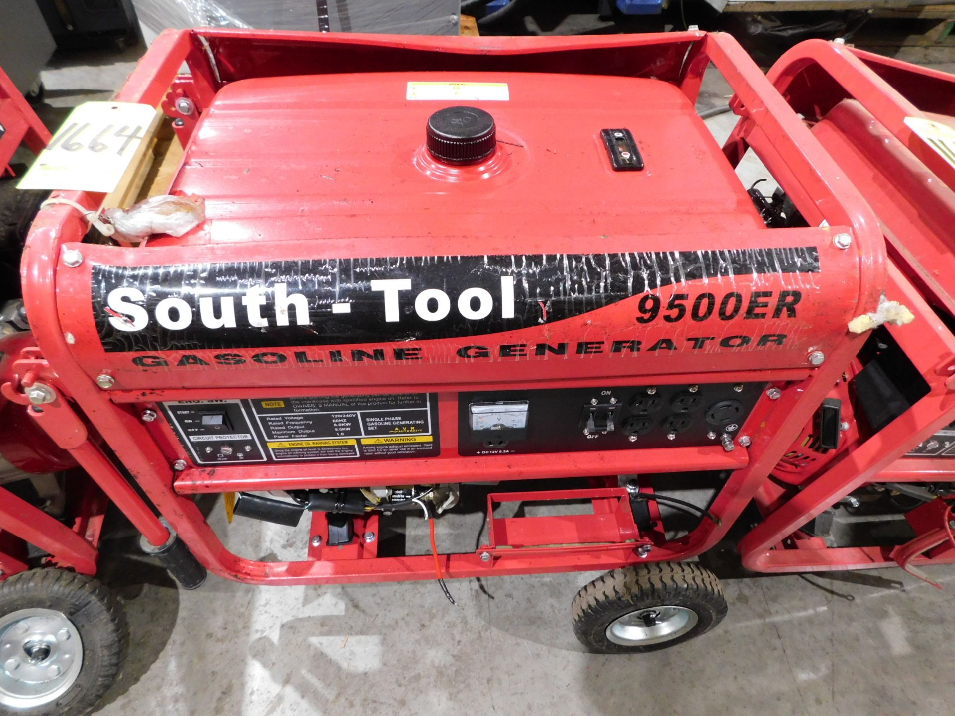 South Tool Model 9500 ER Gas Powered Generator, 9500 Max Watts, 15 H.P. Condition Unknown
