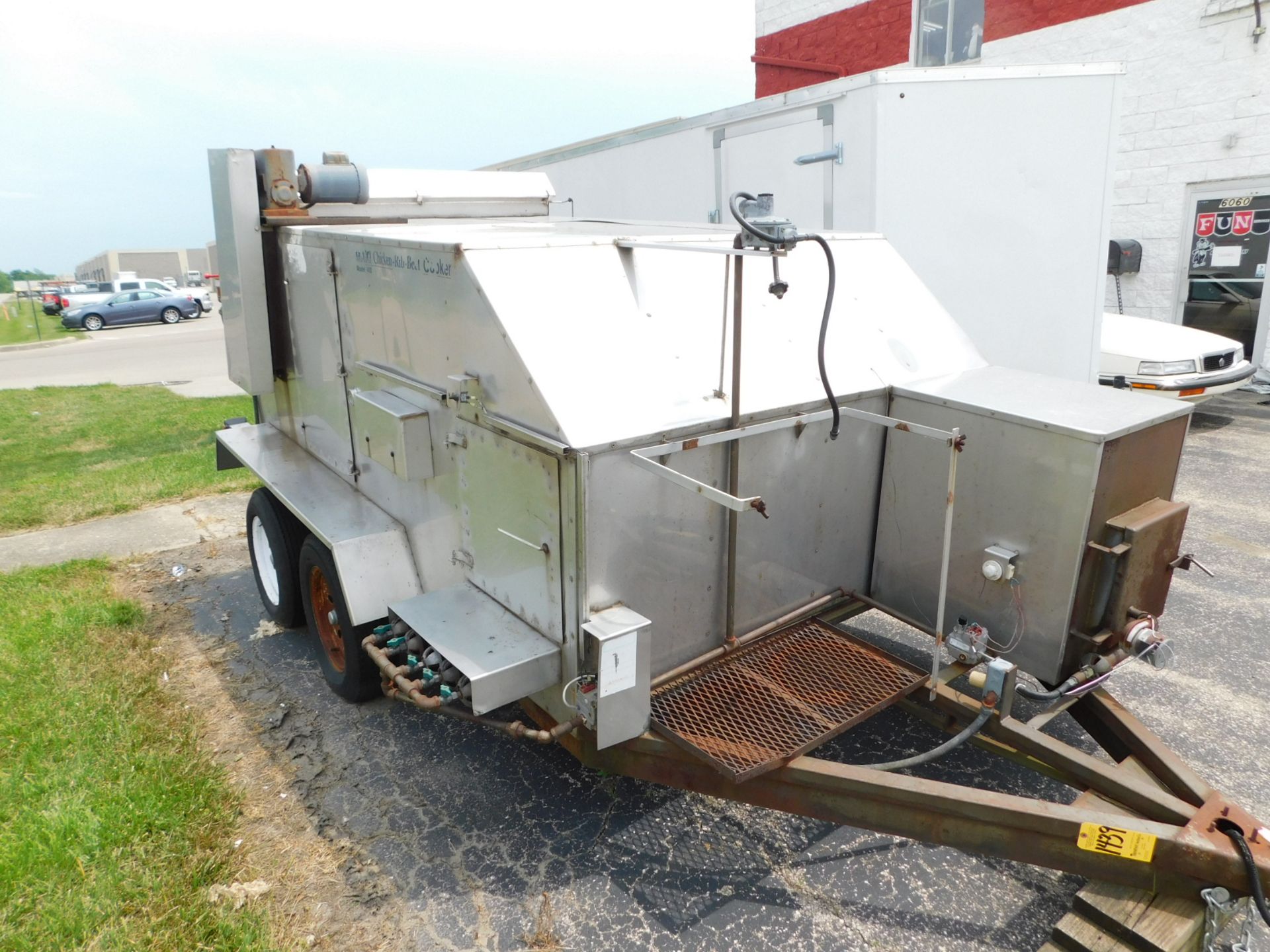Holstein Maxi Model 400 Chicken, Rib,Beef Cooker Trailed Mounted 24 Removable Racks, Double walled - Image 3 of 49