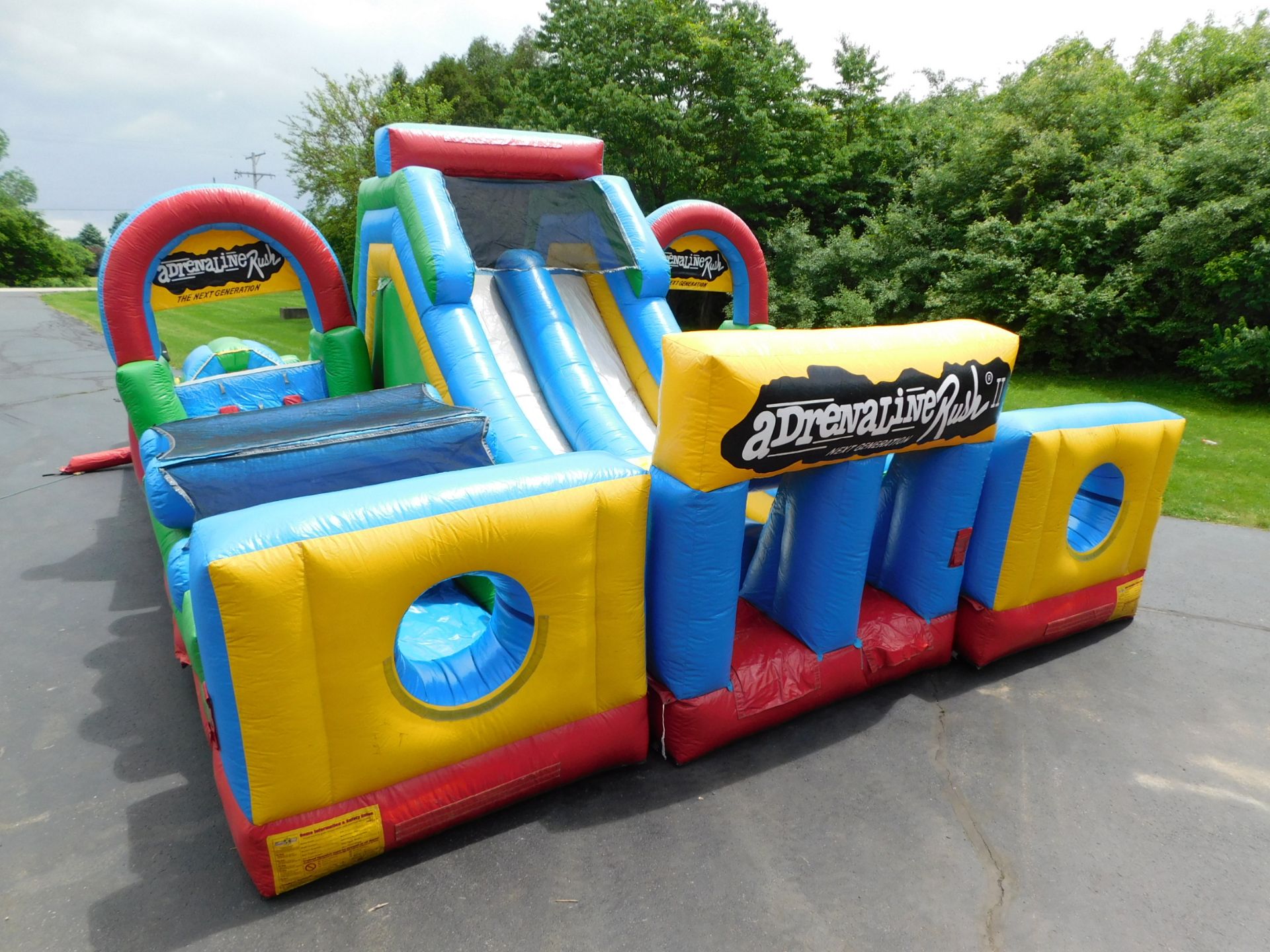 Inflatable Store "Adrenaline Rush" The Next Generation 3 piece Inflatable Obstacle Course, 24'WX34'
