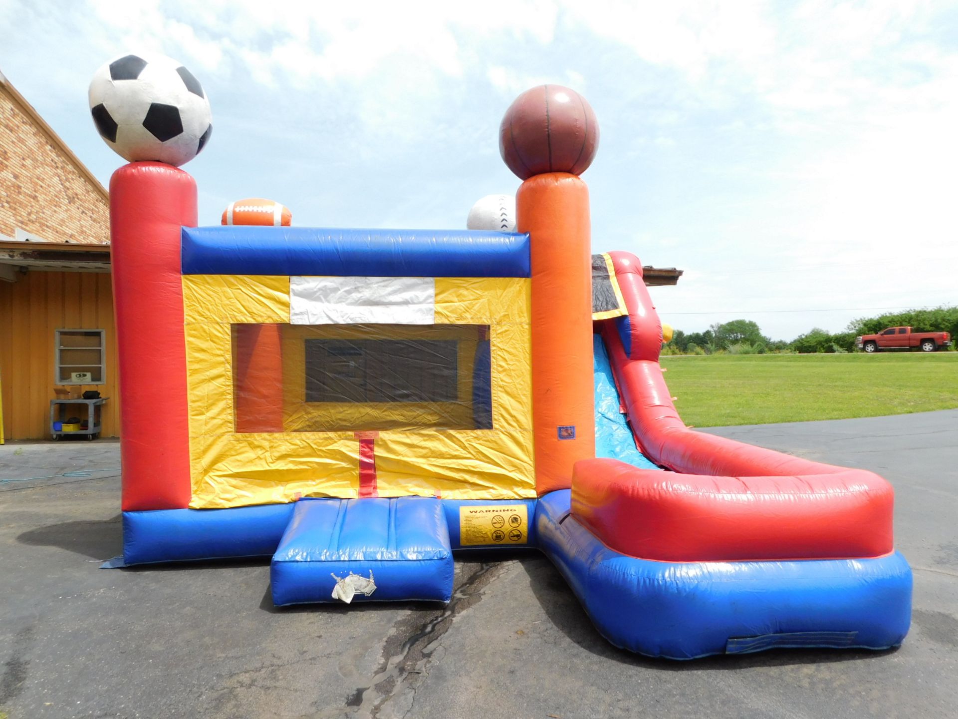 Sports Combo Bounce House w/Slide, 18'WX20'LX14'H, 2 blowers req. - Image 2 of 19