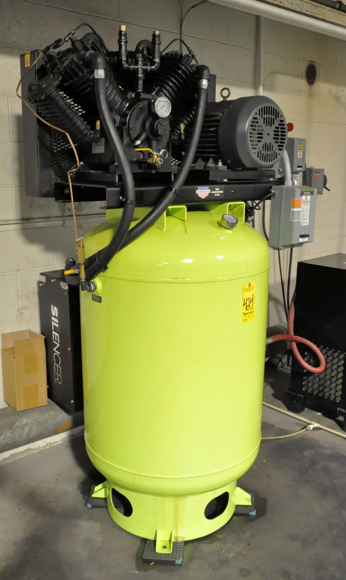 Eaton Reciprocating 2-Stage Vertical Tank Mounted Air Compressor, s/n 200801364, 10 HP, New 2021, - Image 2 of 6