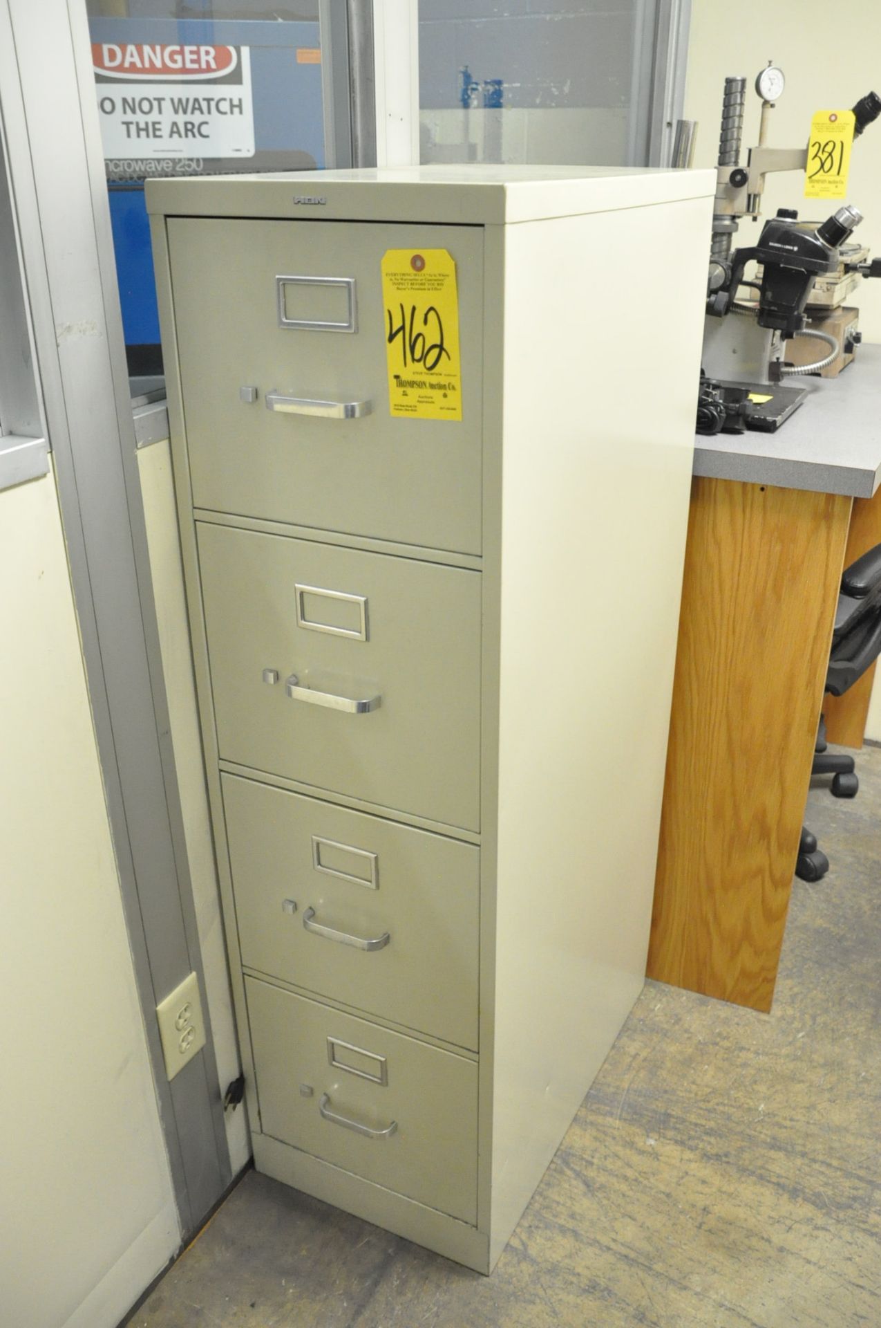 Lot-(1) 4-Drawer File Cabinet and (1) Chair, (In Inspection Office)