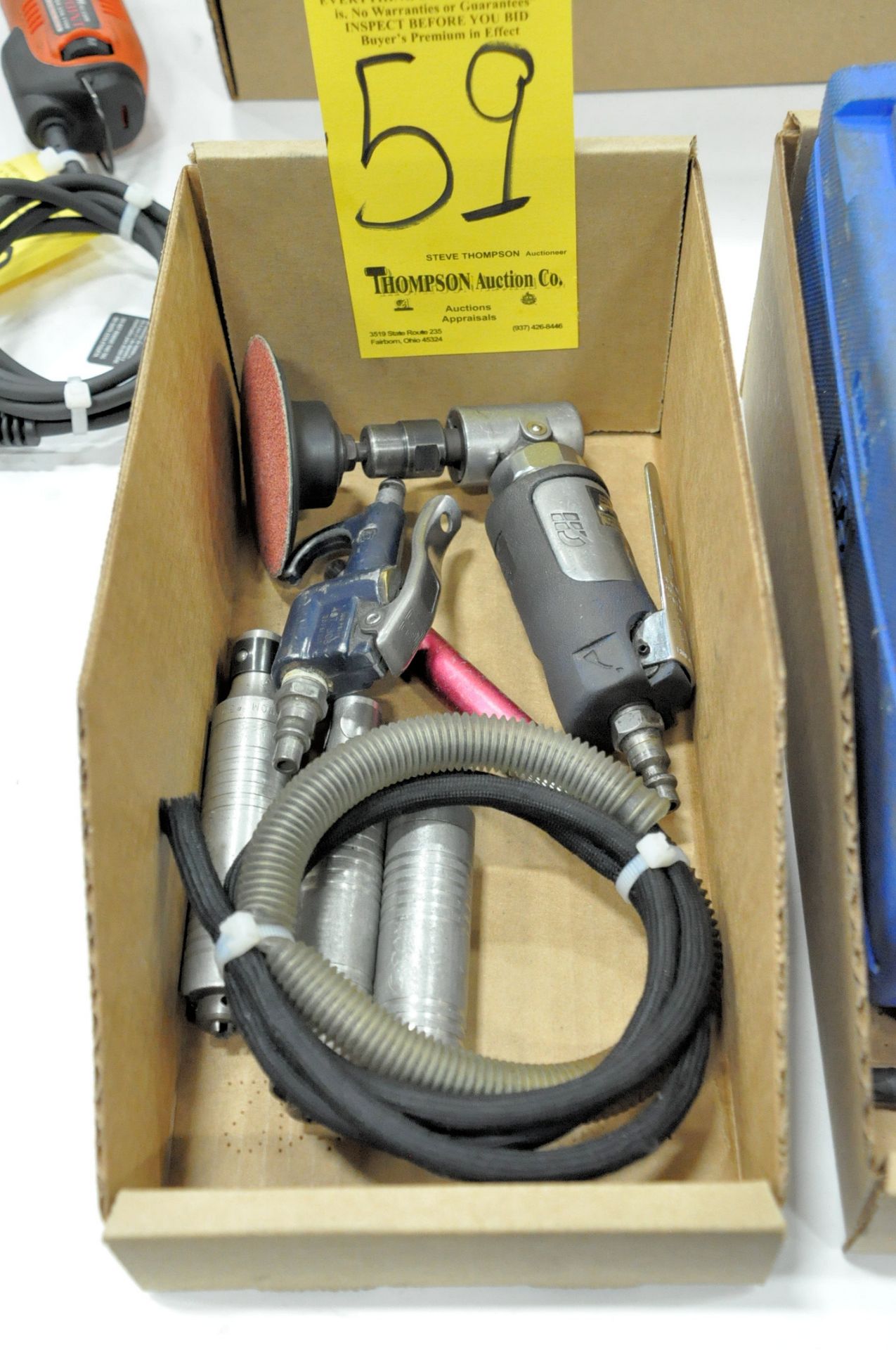 Lot-(4) Various Pneumatic Tools in (1) Box