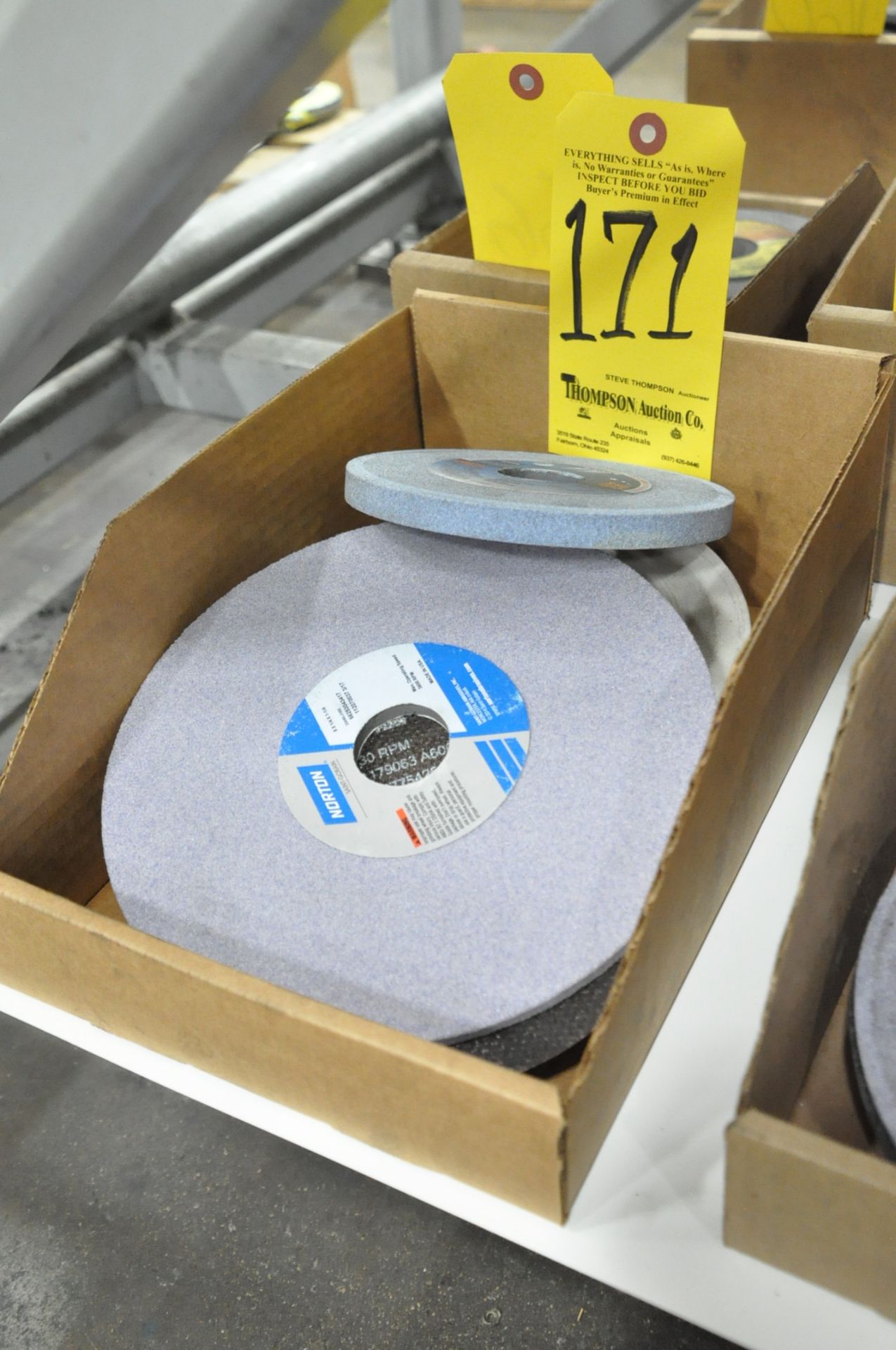 Lot-Grinding Wheels in (1) Box Under (1) Bench