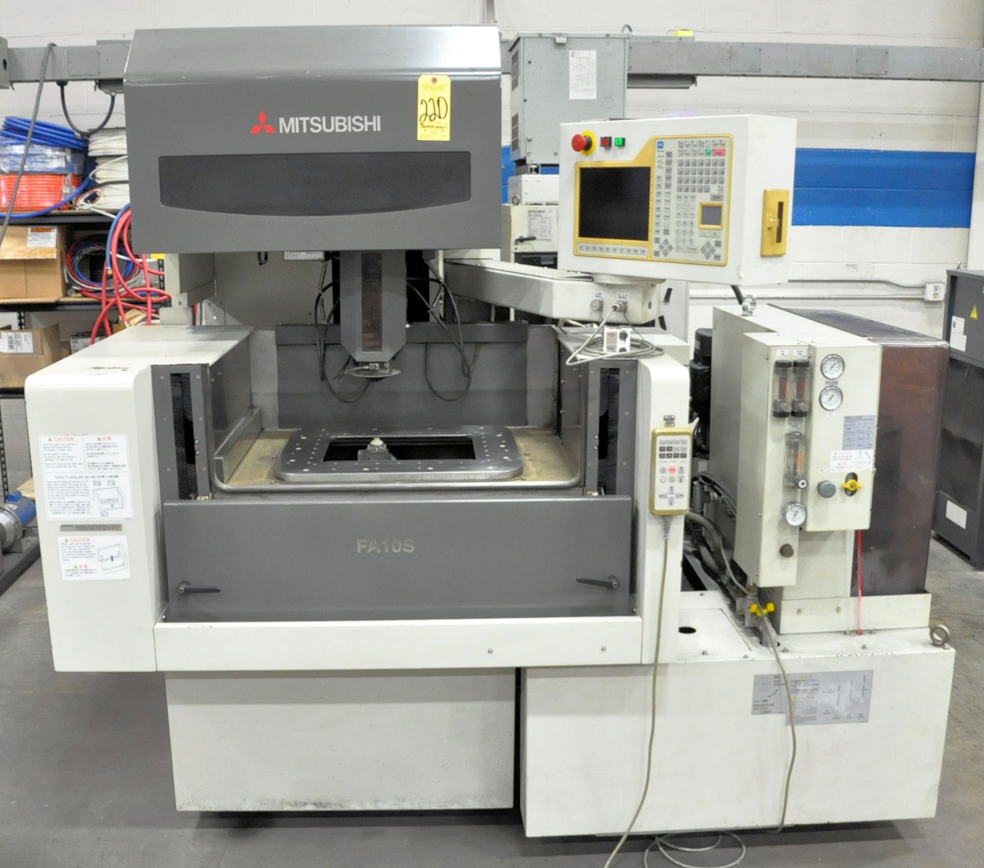 Mitsubishi Model FA10-SM CNC Wire EDM, s/n O5D1S220, New2004, Mitsubishi W21FAS-2 CNC Control, 5- - Image 2 of 11