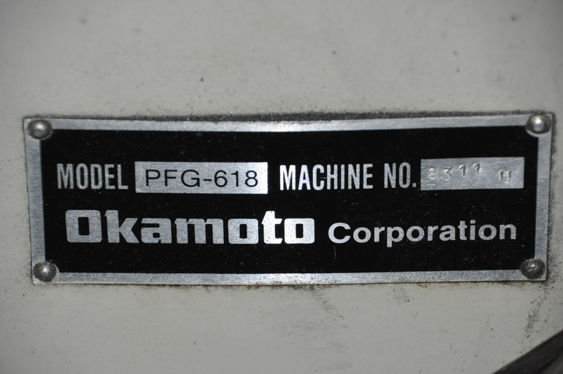 Okamoto Model 618 Linear Hand Feed Surface Grinder, s/n 8311U, Walker 6" x 18" Ceramax Chuck, Newall - Image 5 of 5