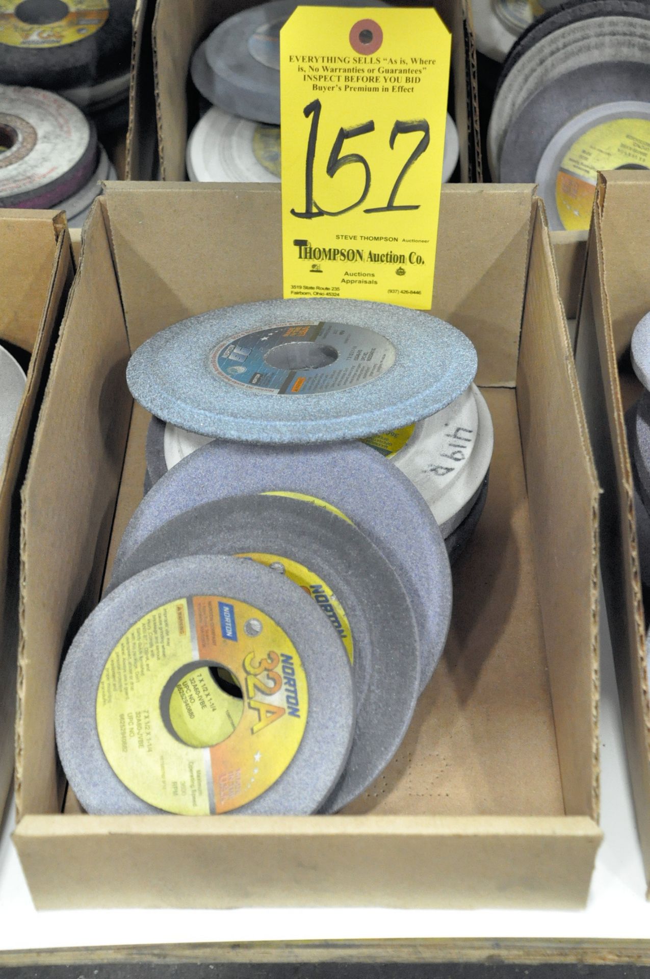 Lot-Grinding Wheels in (1) Box Under (1) Bench